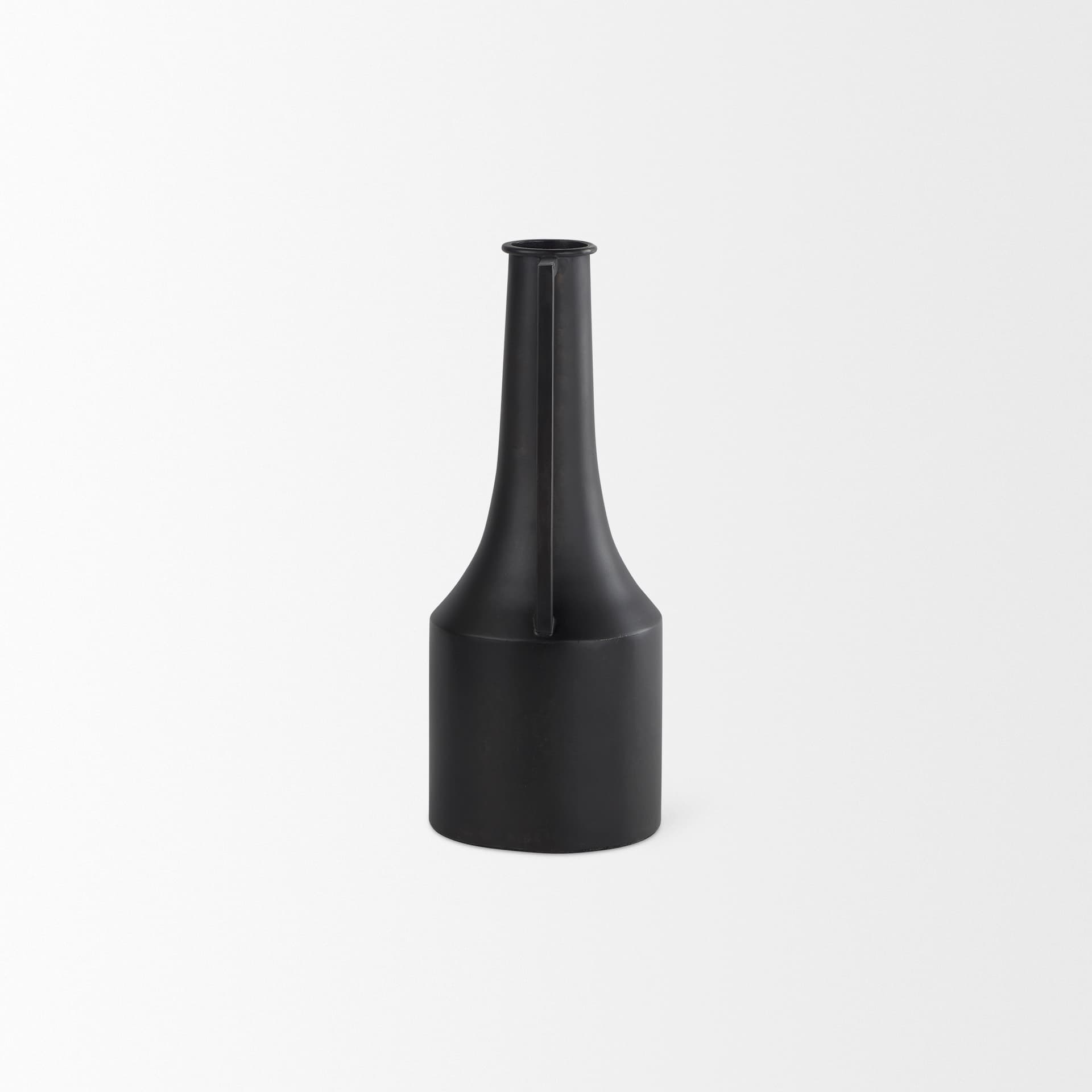 Aubrey Small 14.0H Black Iron Flower Vase — product photograph