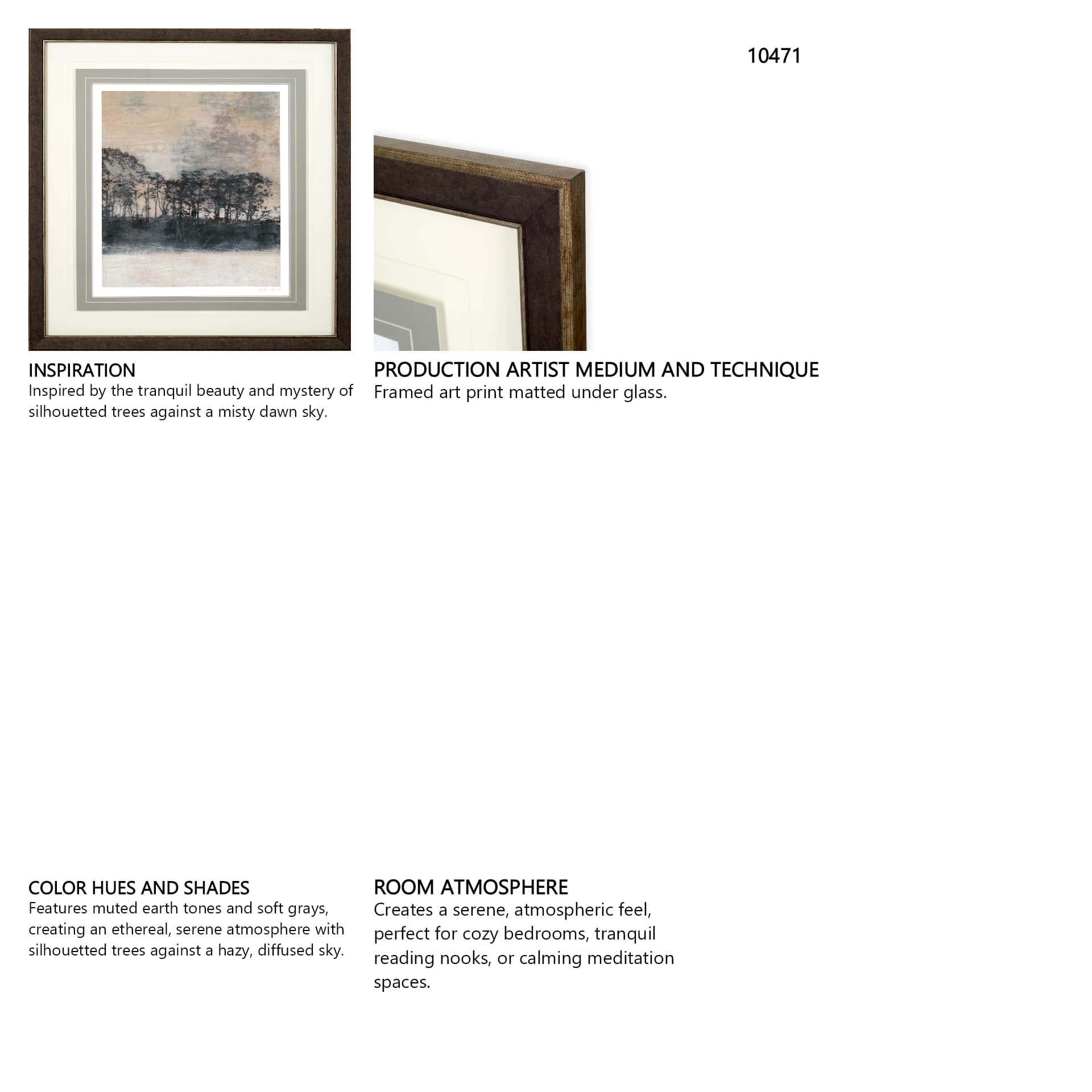 Blush Treeline II by Jennifer Goldberger a Framed Art Print Matted under Glass — in a styled room