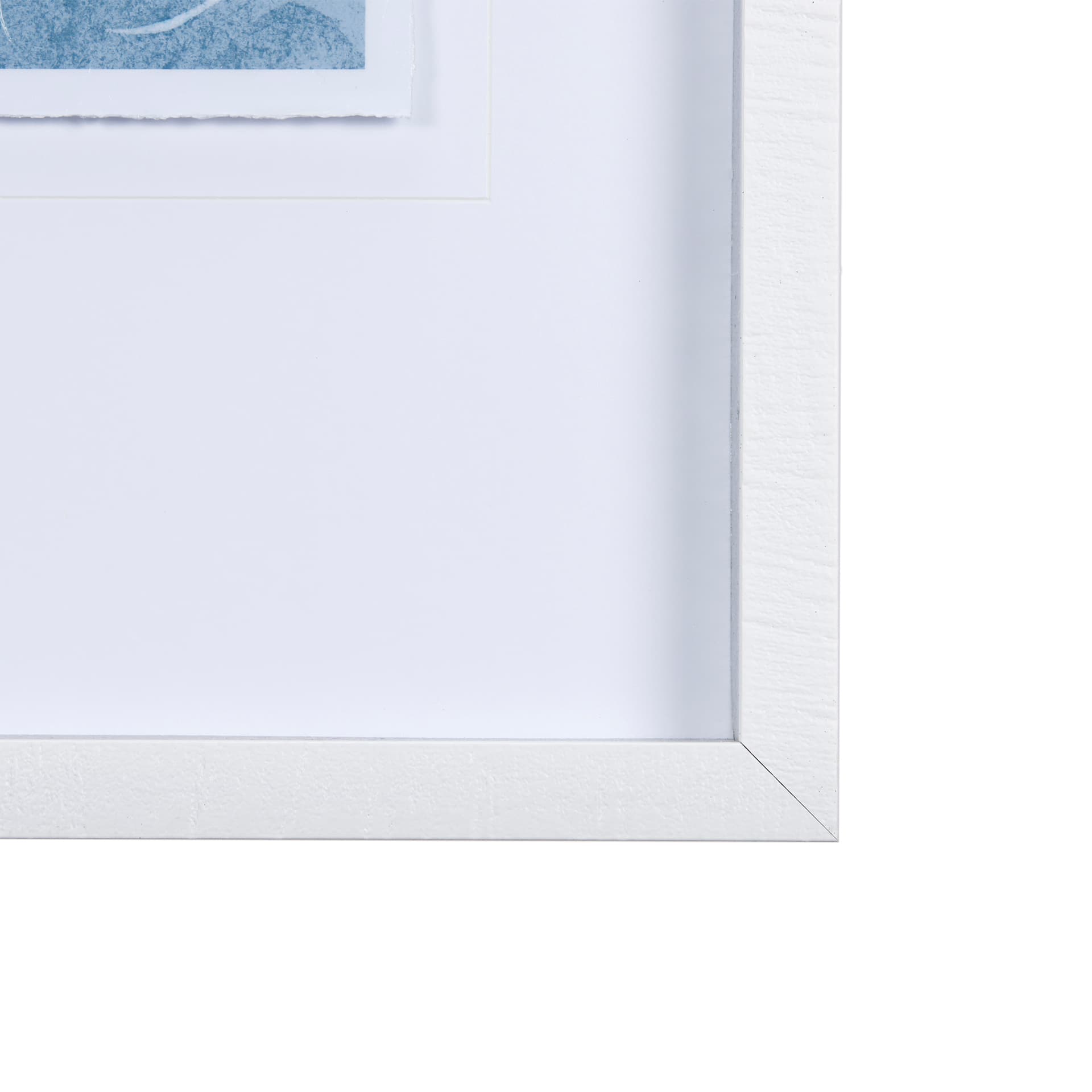 Thread Blue II by Mercana Studio a Hand Embellished Textured Framed Art Print Matted under Glass — product photograph