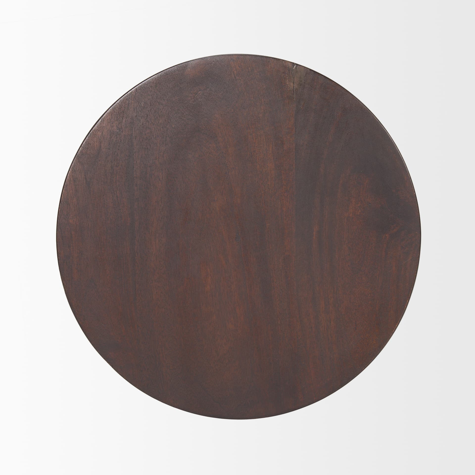 Novell Dark Brown Wood Pedestal Accent Table — product photograph