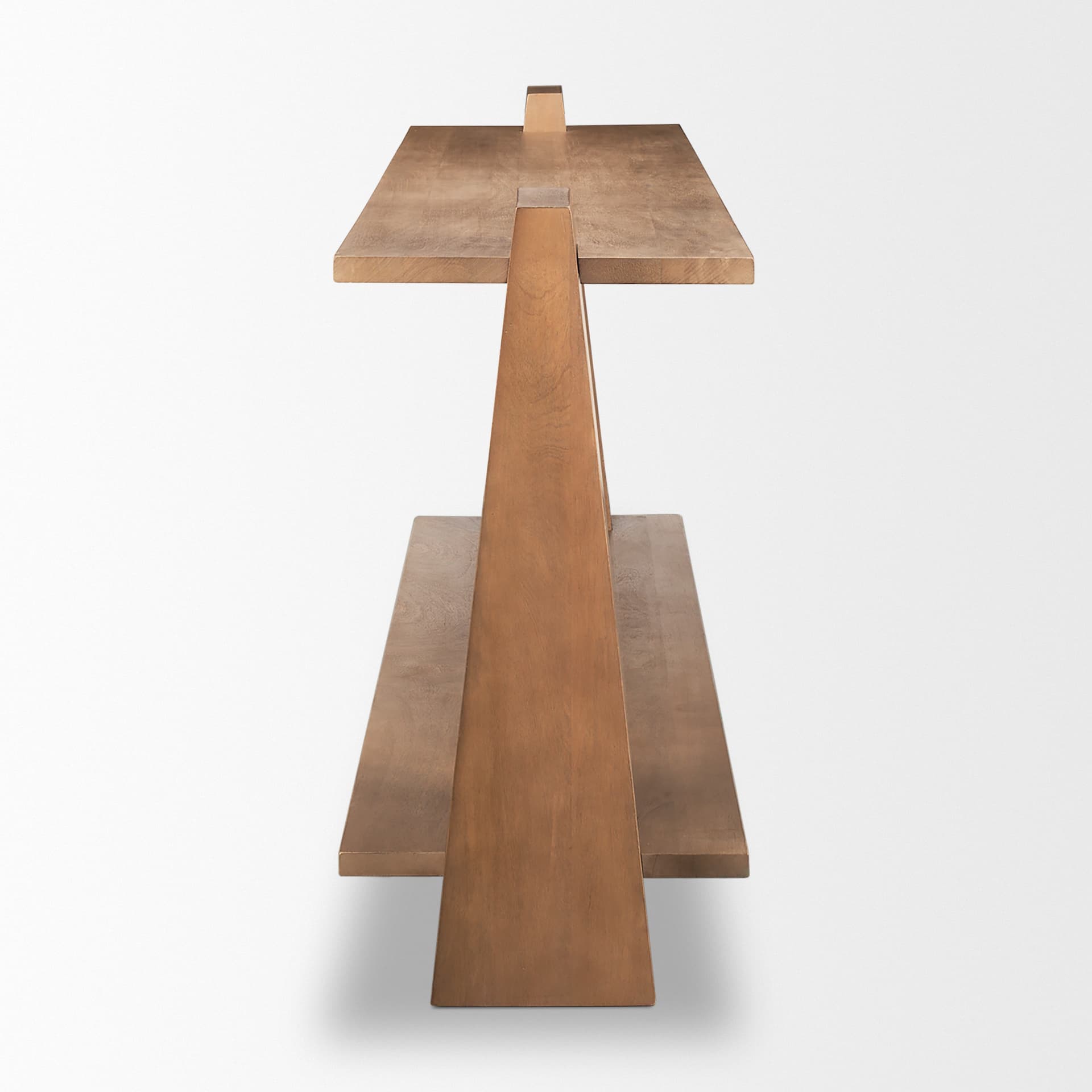 Eula Medium Brown Wood Console Table — product photograph