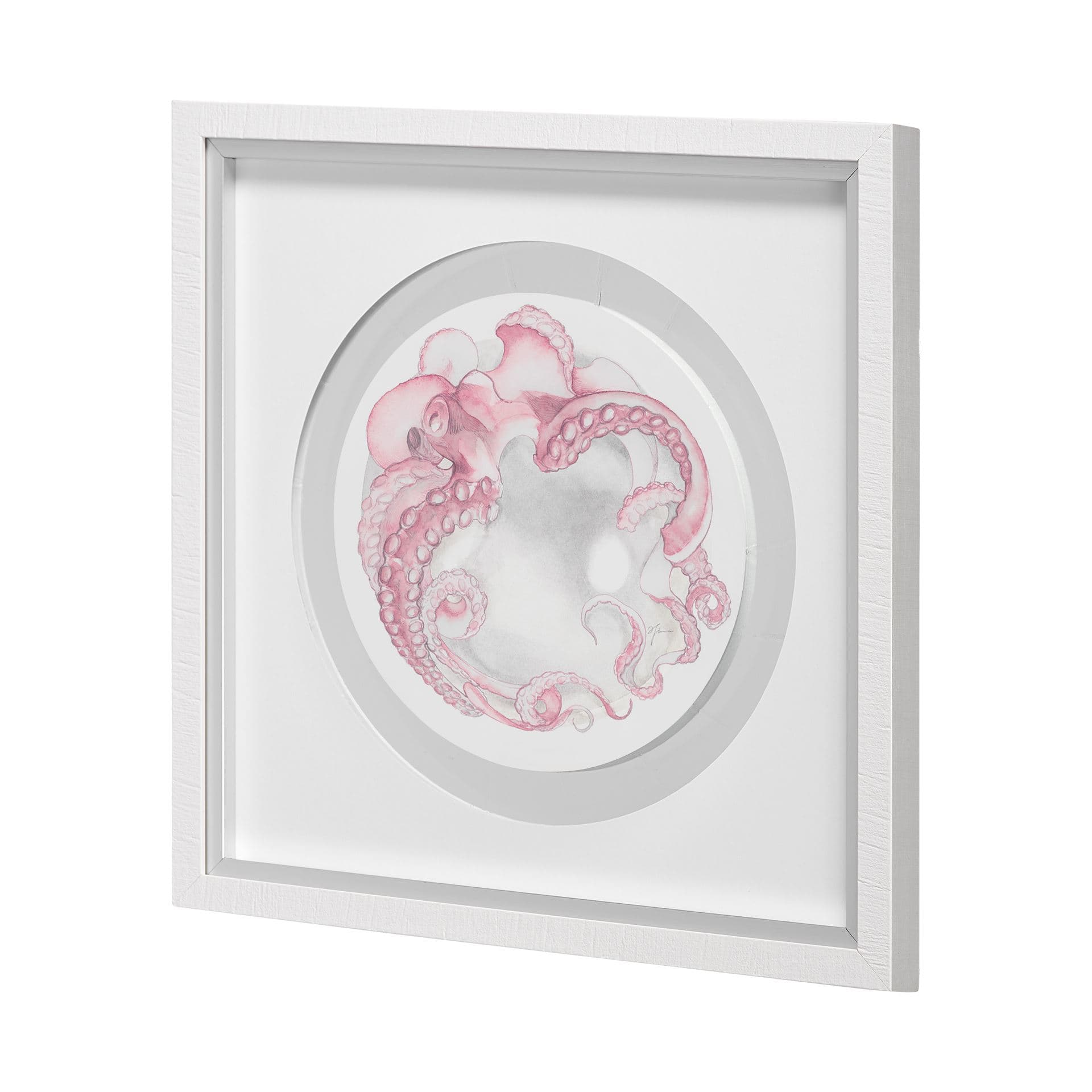 Who Stole My Precious I Pink by Fiona H Hand Embellished Textured Framed Print Matted under Glass — product photograph