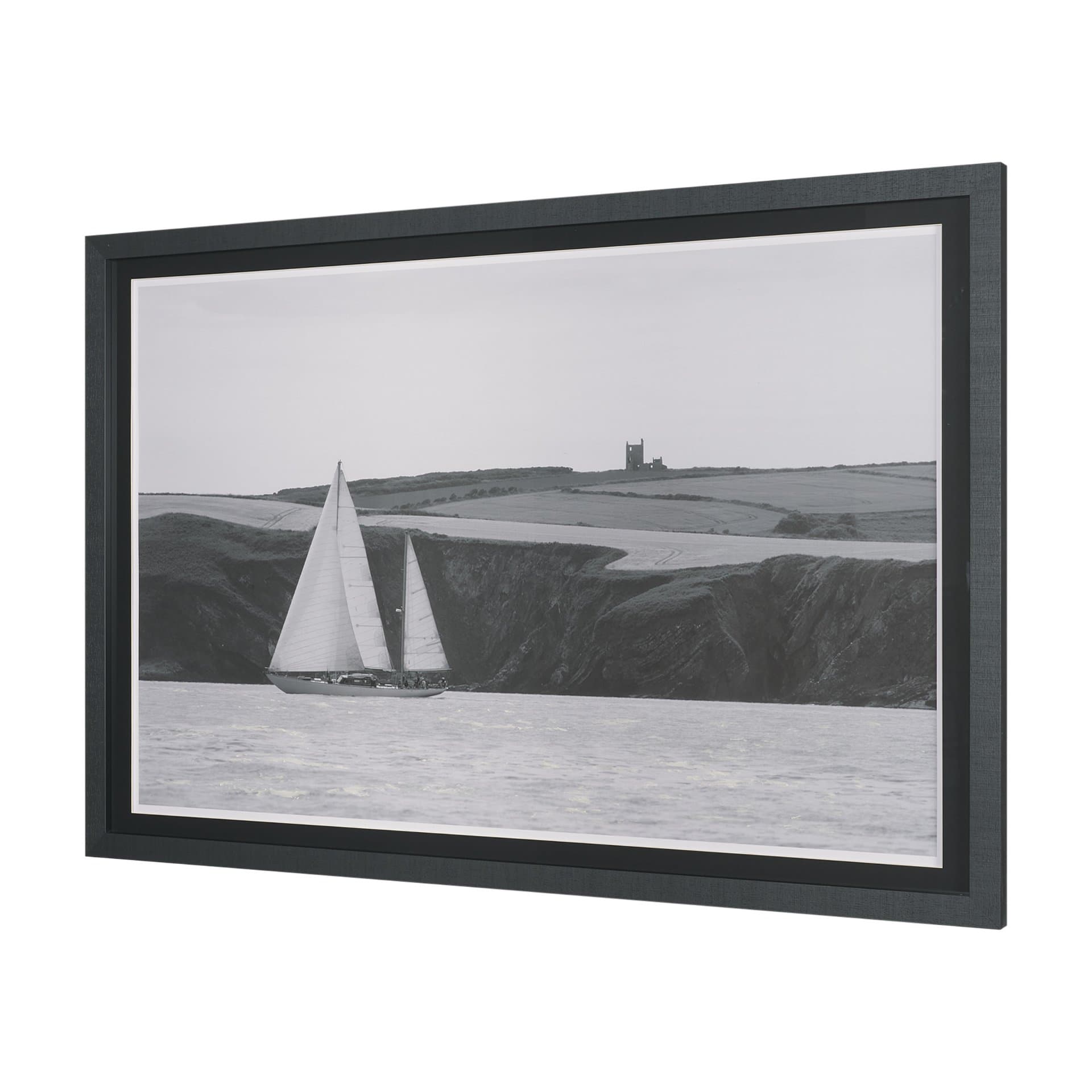 Maritime Meander by Ben Wood Hand Embelished Framed Art Print Matted under Glass — product photograph