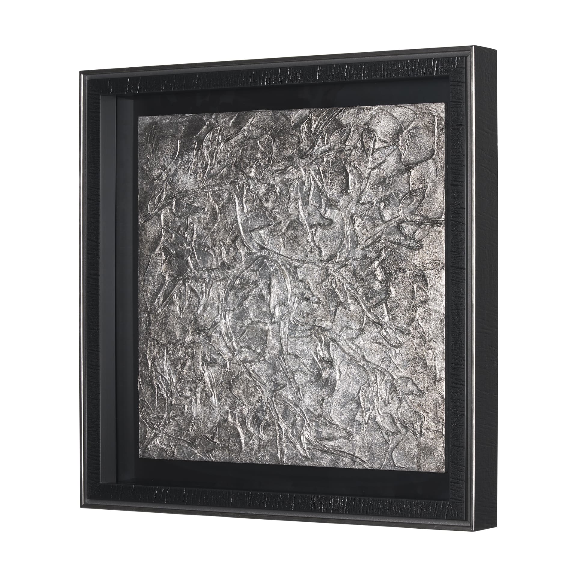 Pewter Leaves II by Morgan McLaren a Framed Art Print Matted under Glass — product photograph