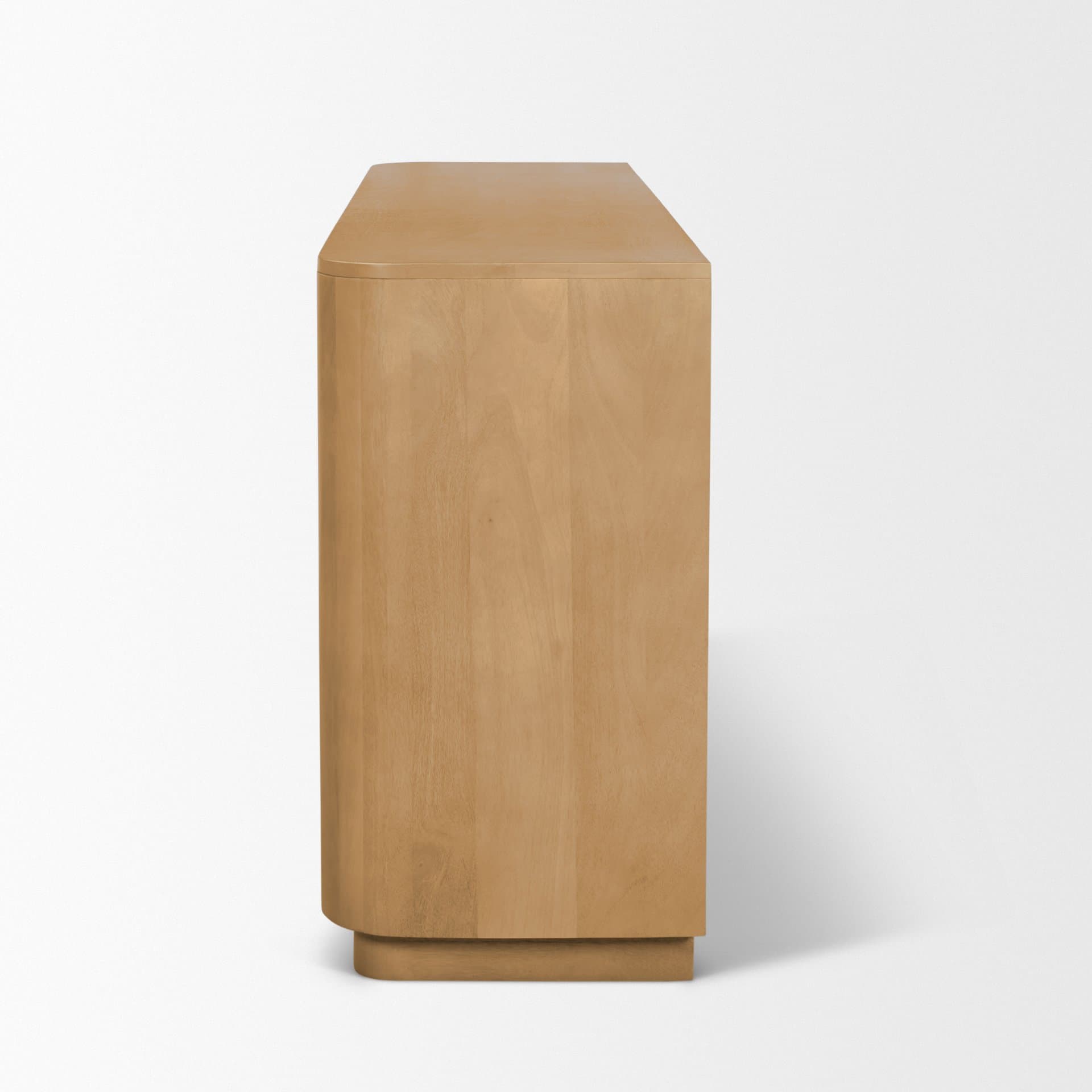 Serrin Solid Wood w/ Travertine 4 Door Closed Sideboard — product photograph