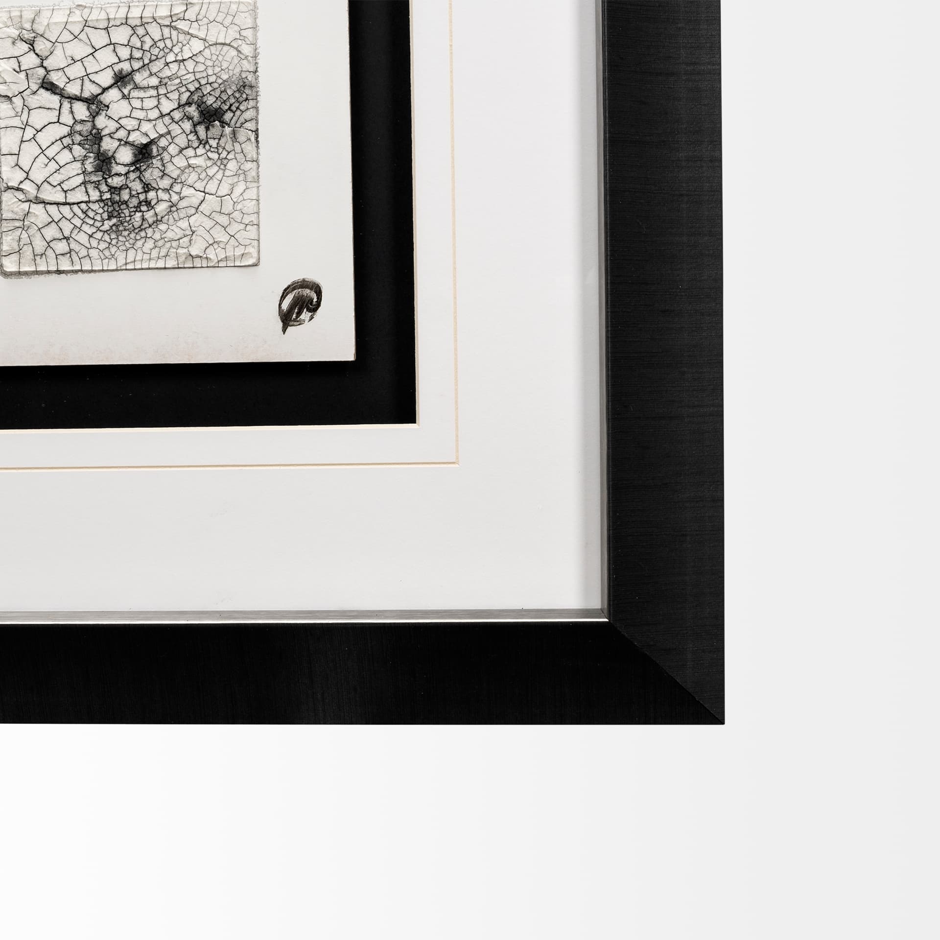 Cracking Blocks by Studio M a handmade Original Framed Artwork under Glass — product photograph