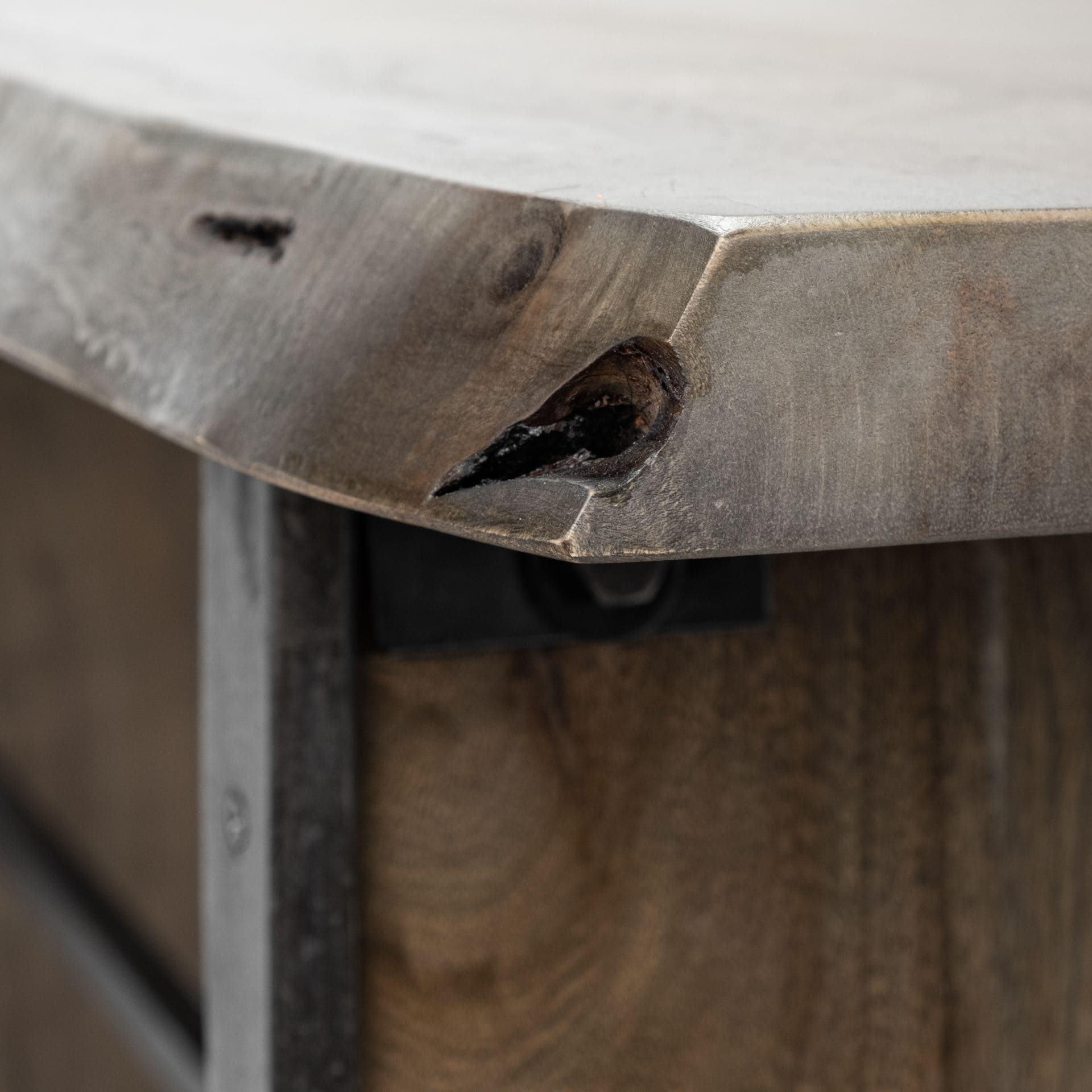 Ledger II 70L x 17W x 30H Live-Edge Wooden Brown Console Table — product photograph