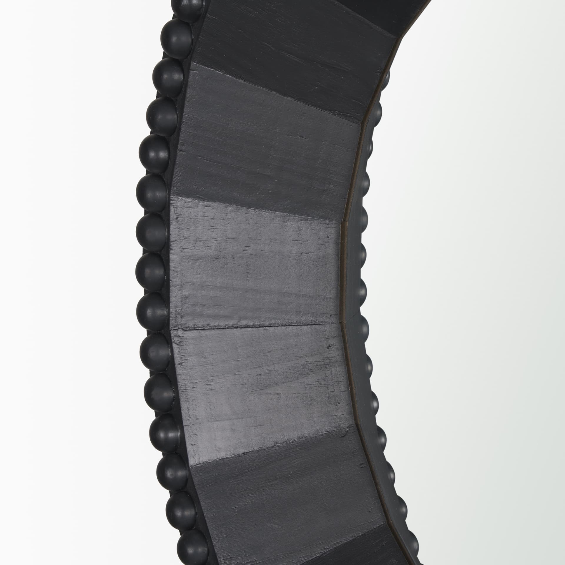 Ranela Black Beaded Wooden Wall Mirror — product photograph