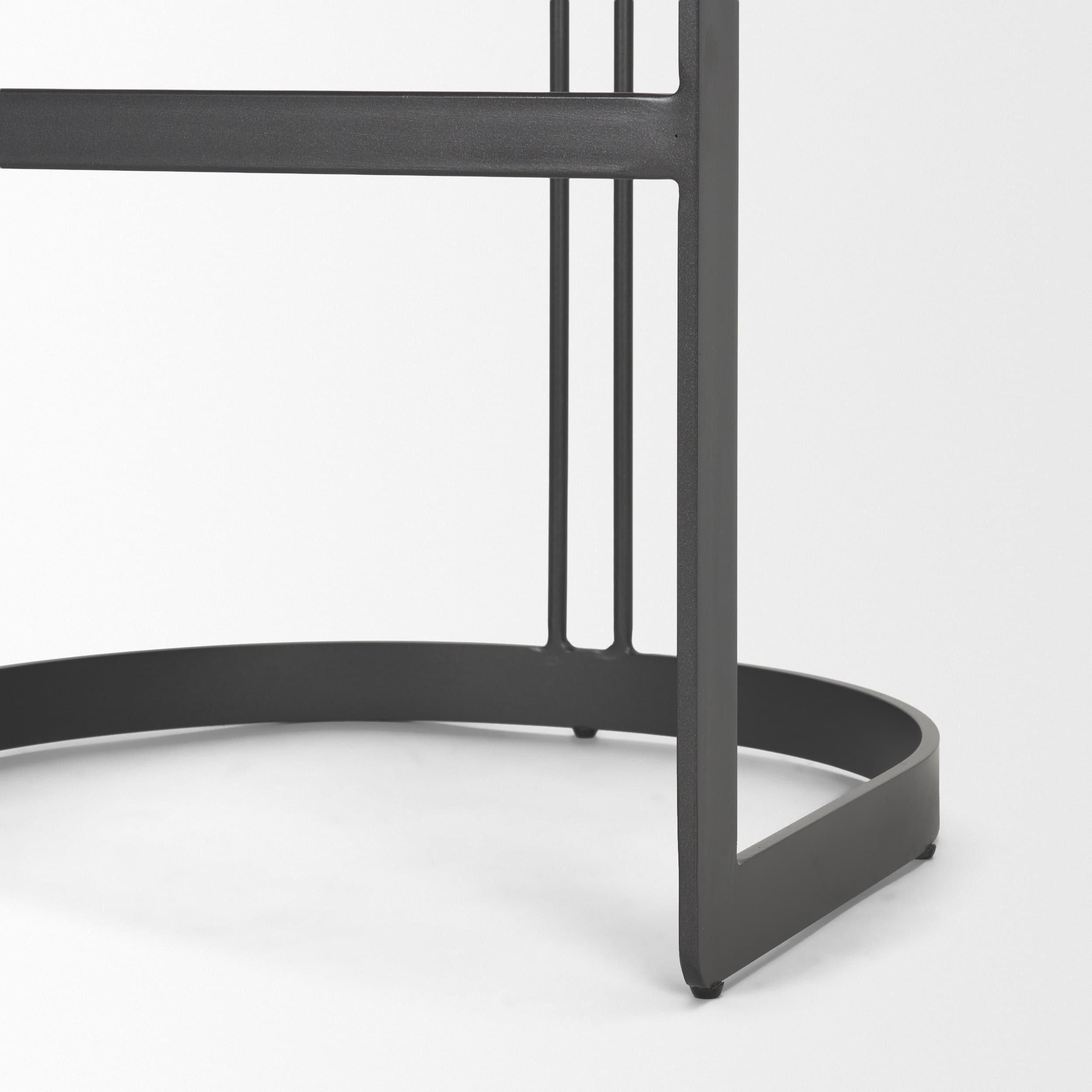 Hollyfield Low Back 32.7in Seat Counter Stool | II Gray Fabric w/ Bar — product photograph
