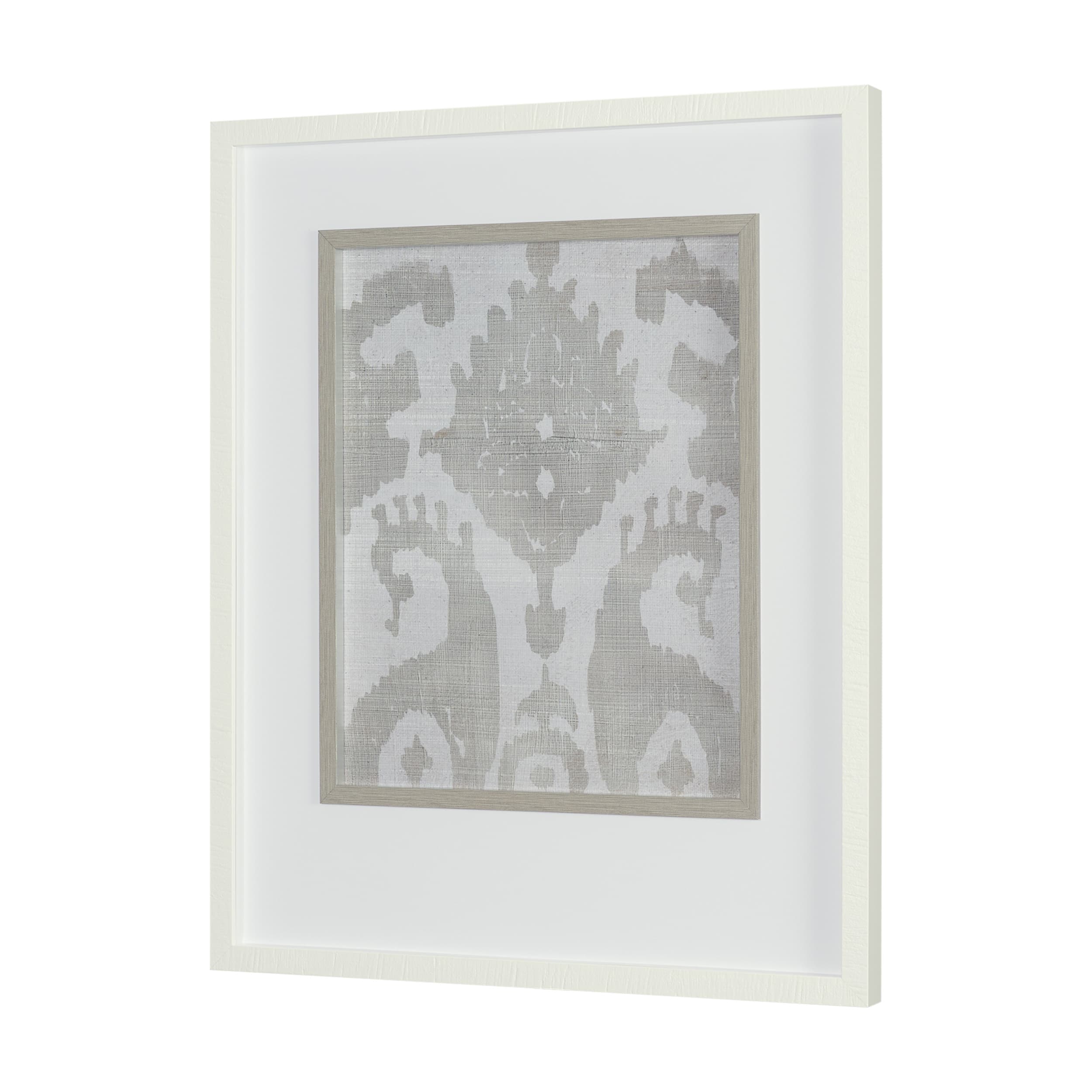 Shadow Ikat V by Chariklia Zarris a Hand Embellished Textured Framed Art Print Matted under Glass — product photograph