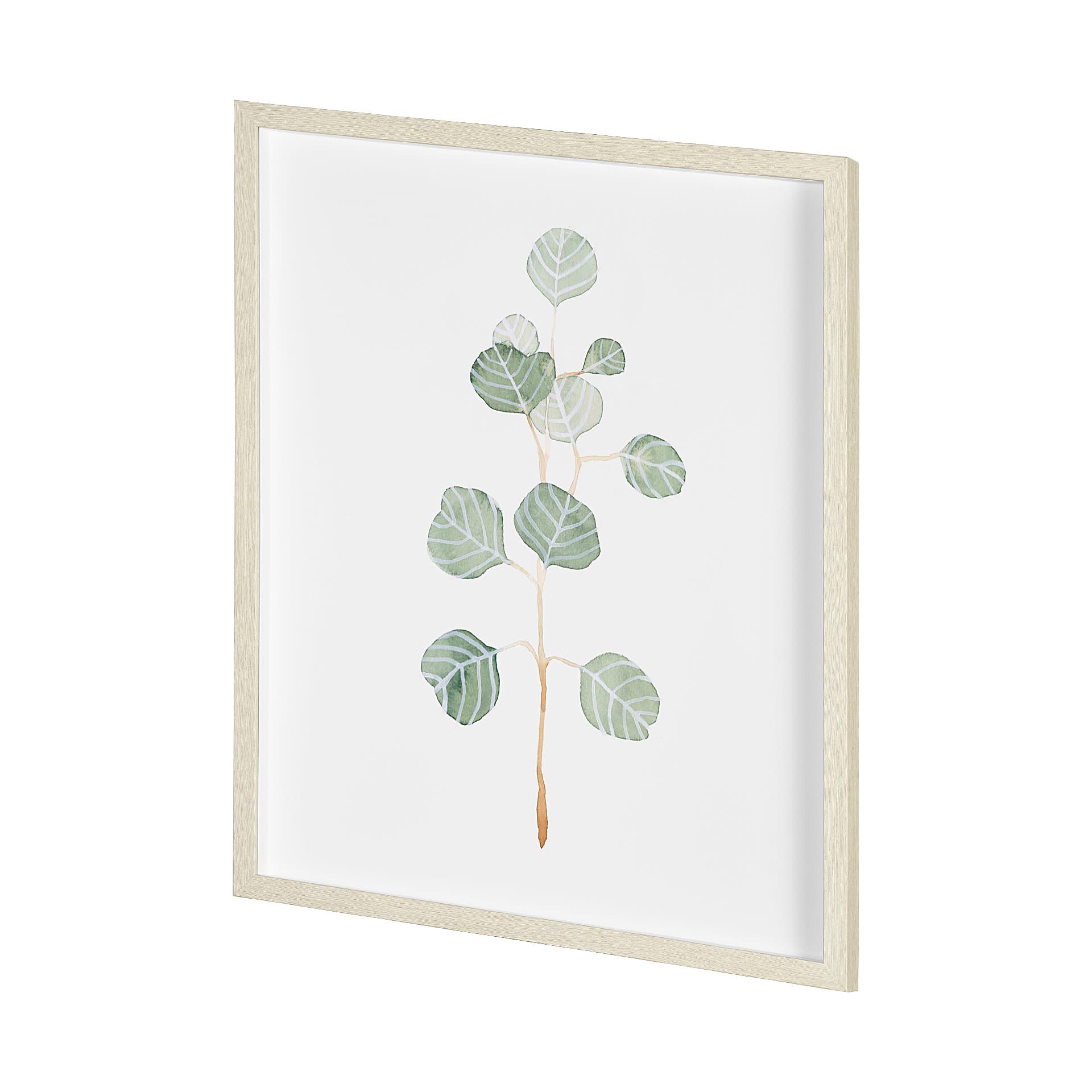 Soft Eucalyptus Branch II by Emma Scarvey Hand Embellished Framed Art Print Matted under Glass — product photograph