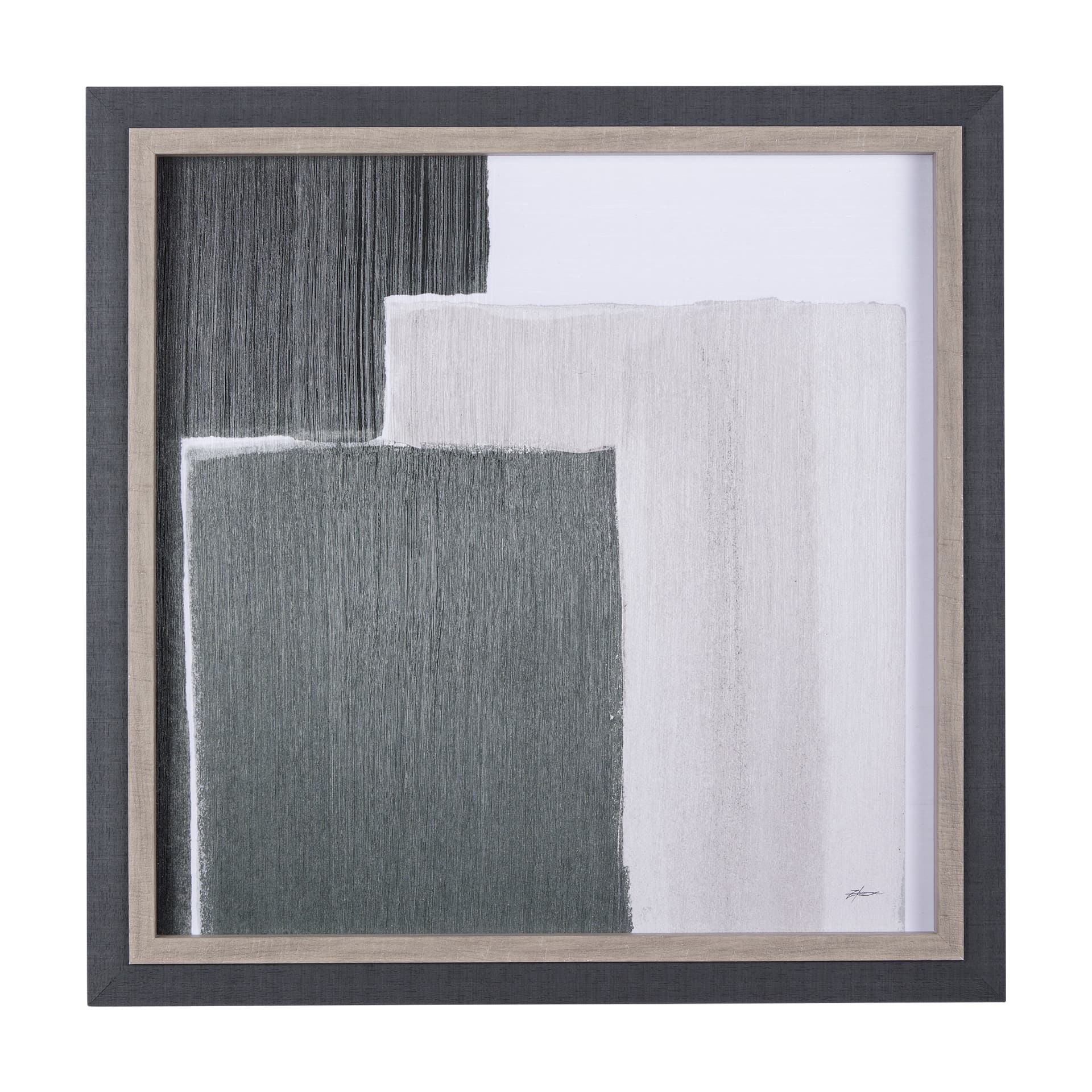 Blocks I by Mercana Studio a Hand Embellished Textured Framed Art Print — product photograph
