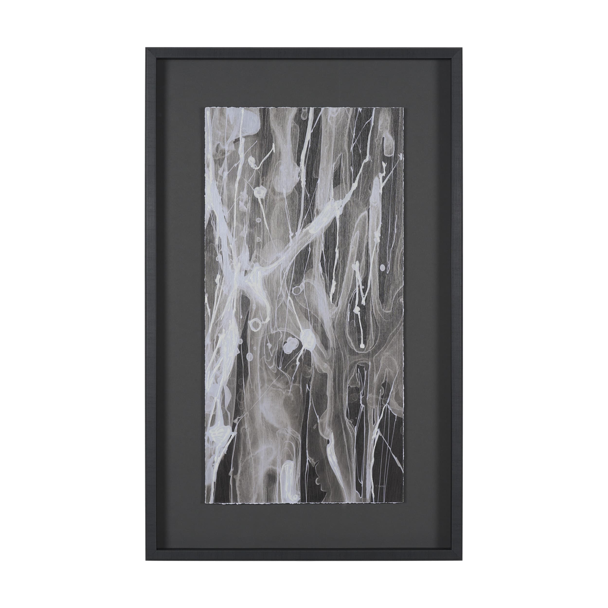 Stratum II by Natalia Boychenko-Tariq Hand-Embellished Textured Framed Artwork Matted under Glass — product photograph