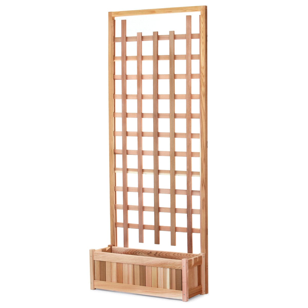 Cedar Planter Box with Trellis Privacy Screen Set PL30-T — product photograph