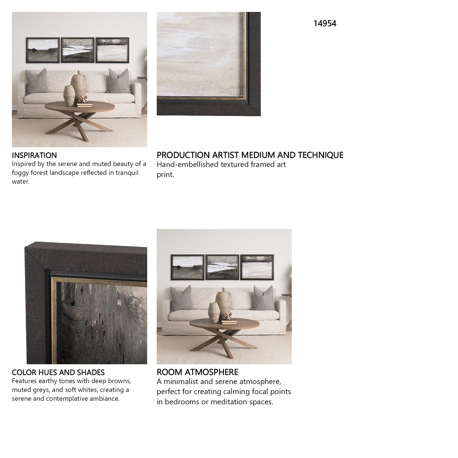 Rainy Day Inspiration III by Mercana Studio a Hand Embellished Textured Framed Art Print — in a styled room