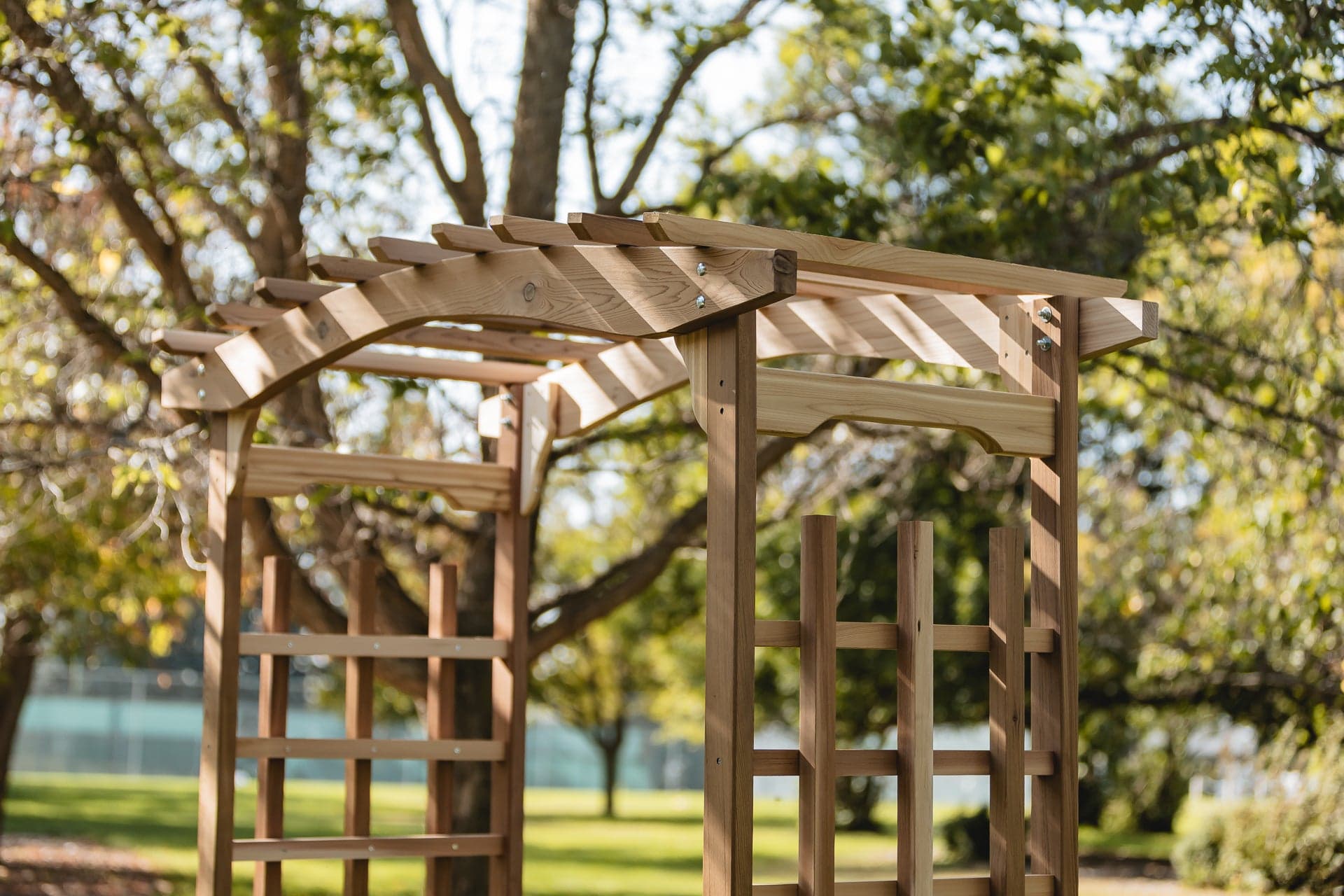 Cedar Pagoda Garden Arbor & Planter Box Set PA96-Set — product photograph
