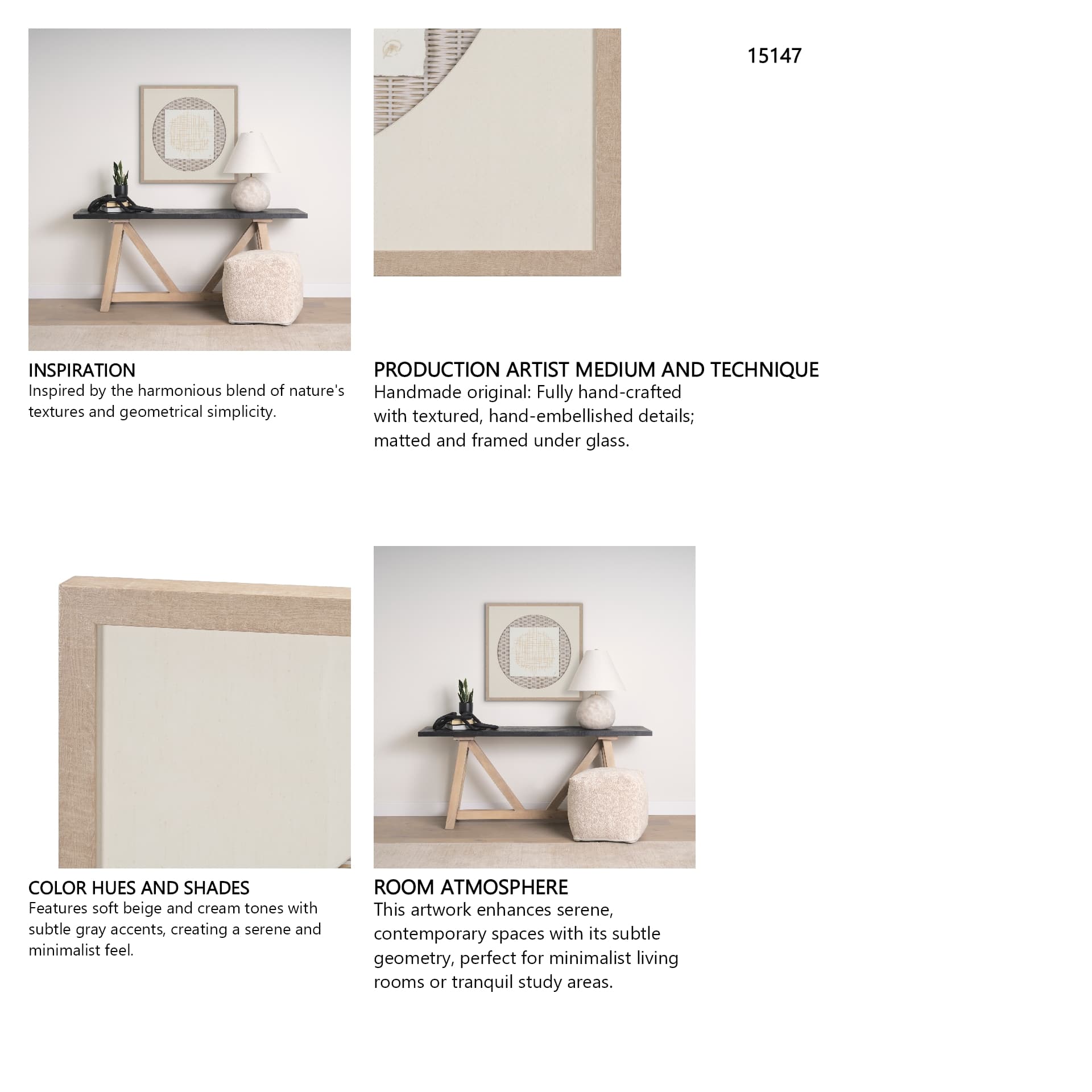 String Net I by Studio M a handmade Original Framed 3D Textured Artwork under Glass — in a styled room