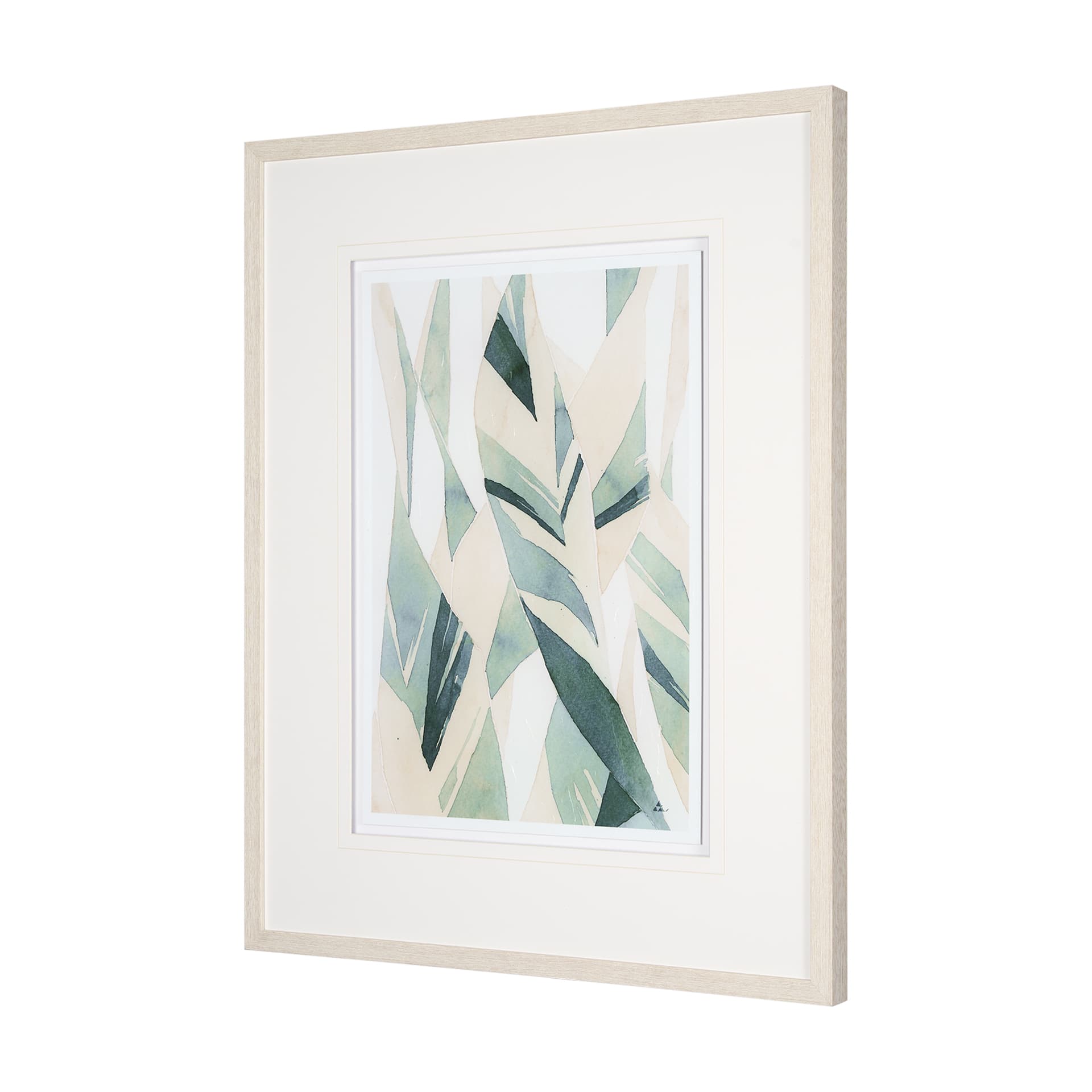 Variegated Patterns I by Mercana Studio Hand Embellished Textured Framed Art Print Matted under Glas — product photograph