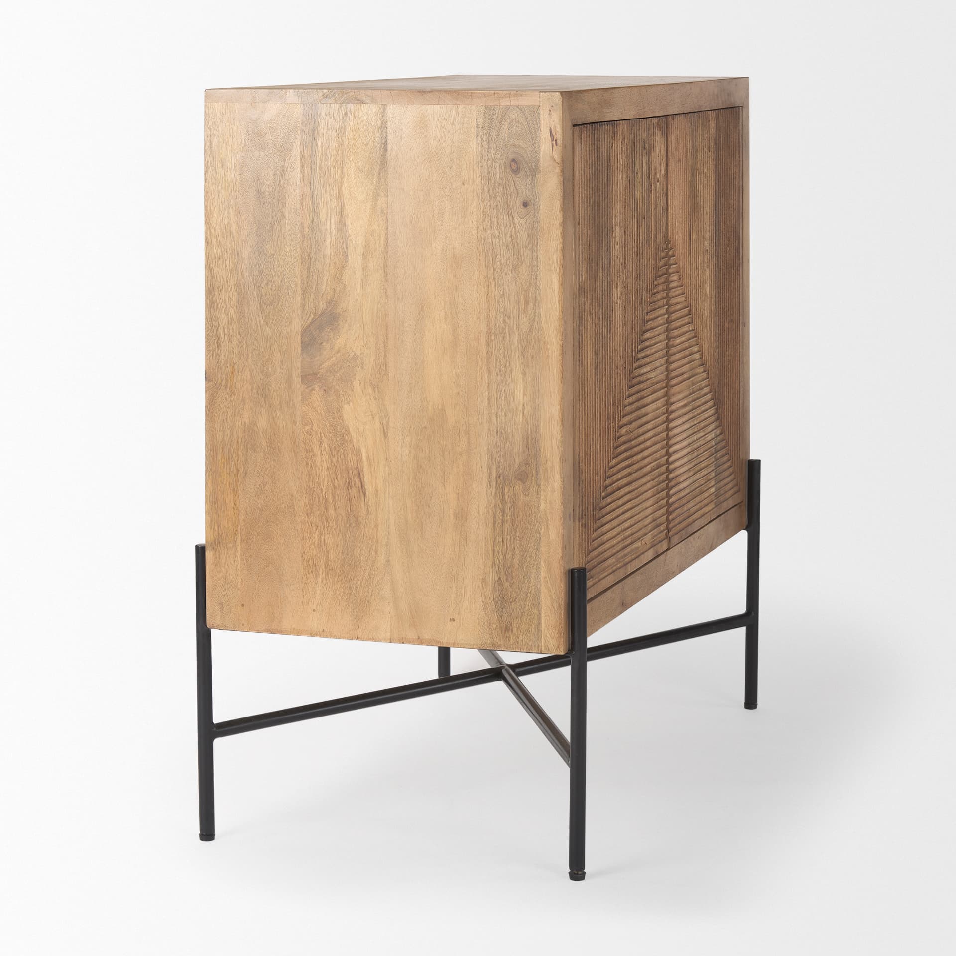 Cairo 36.0L x 19.5W x 36.0H 2 Door Wood and Metal Cabinet — product photograph