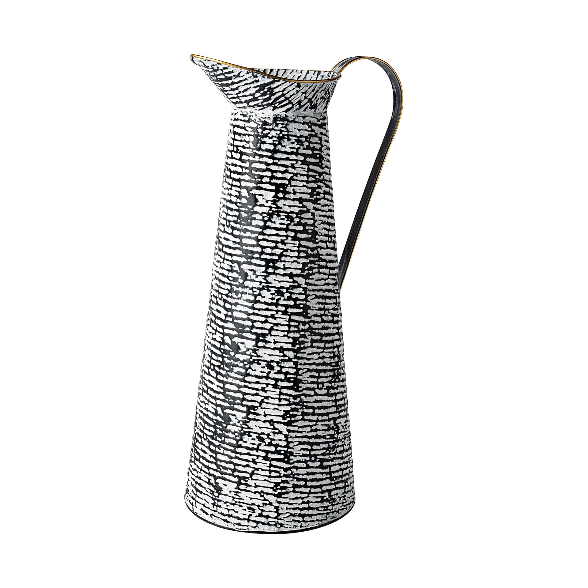 Colette Large Black/White Patterned Vase — product photograph