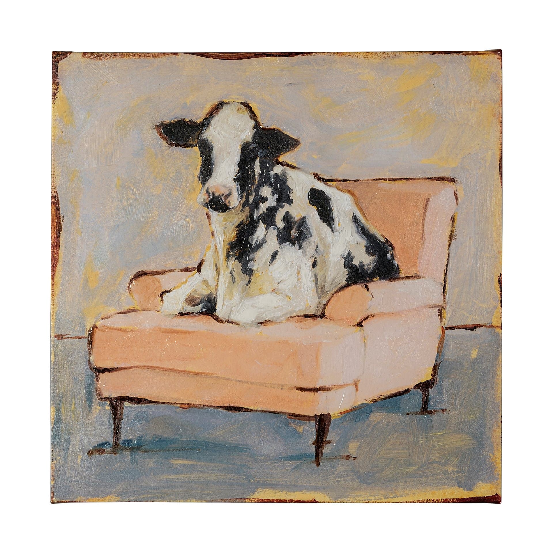 Moo-ving II by Ethan Harper a Hand Embellished Textured Canvas — product photograph