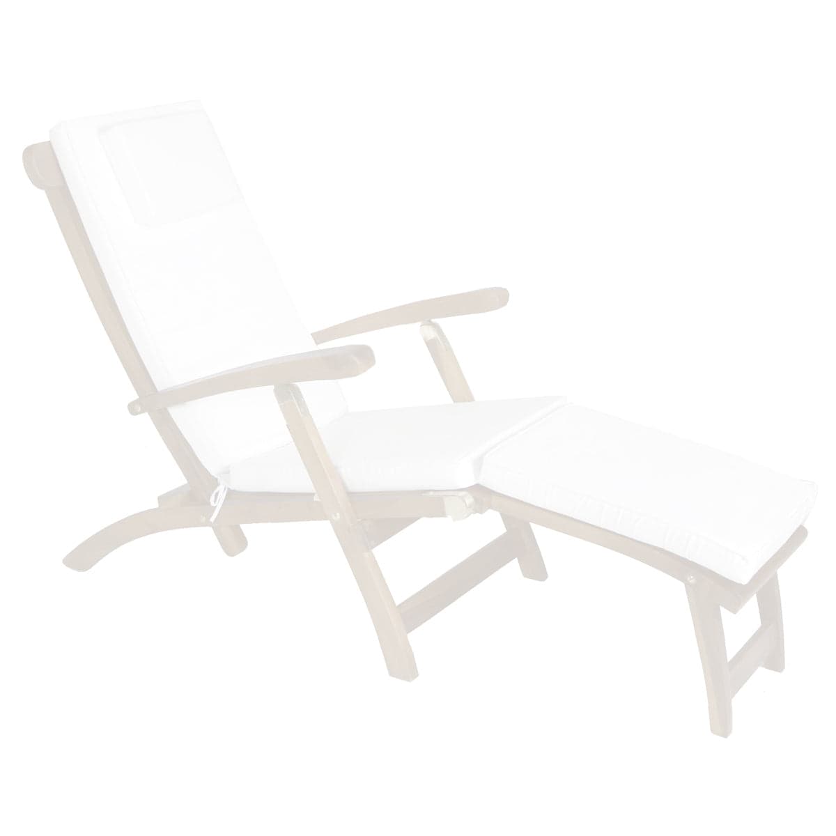 Steamer Chair White Cushion TC53-W — product photograph