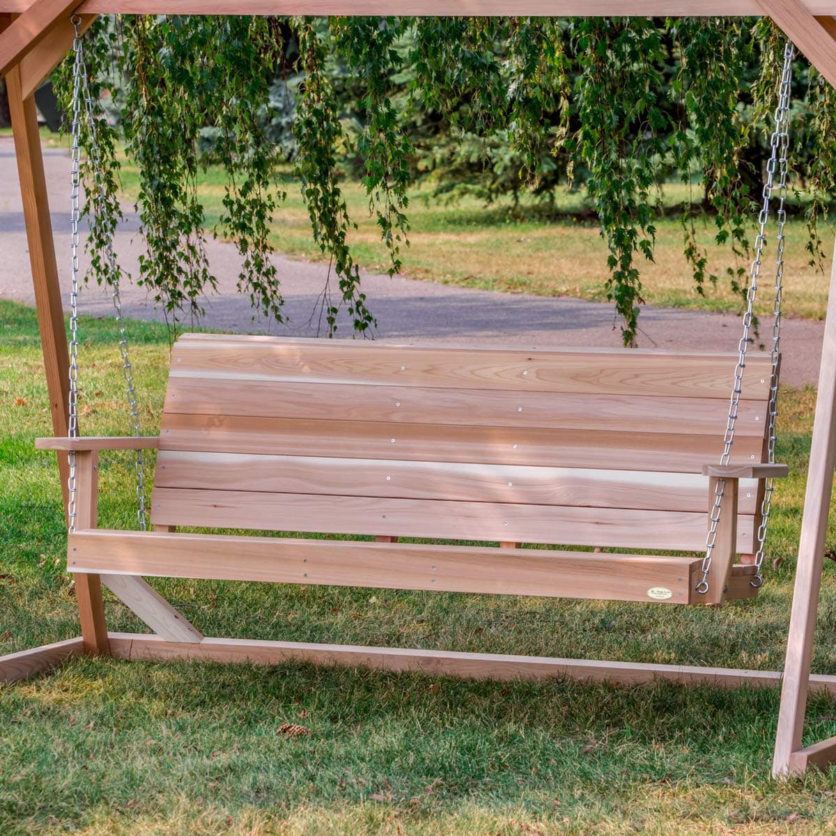 5-Ft Cedar Porch Swing — product photograph