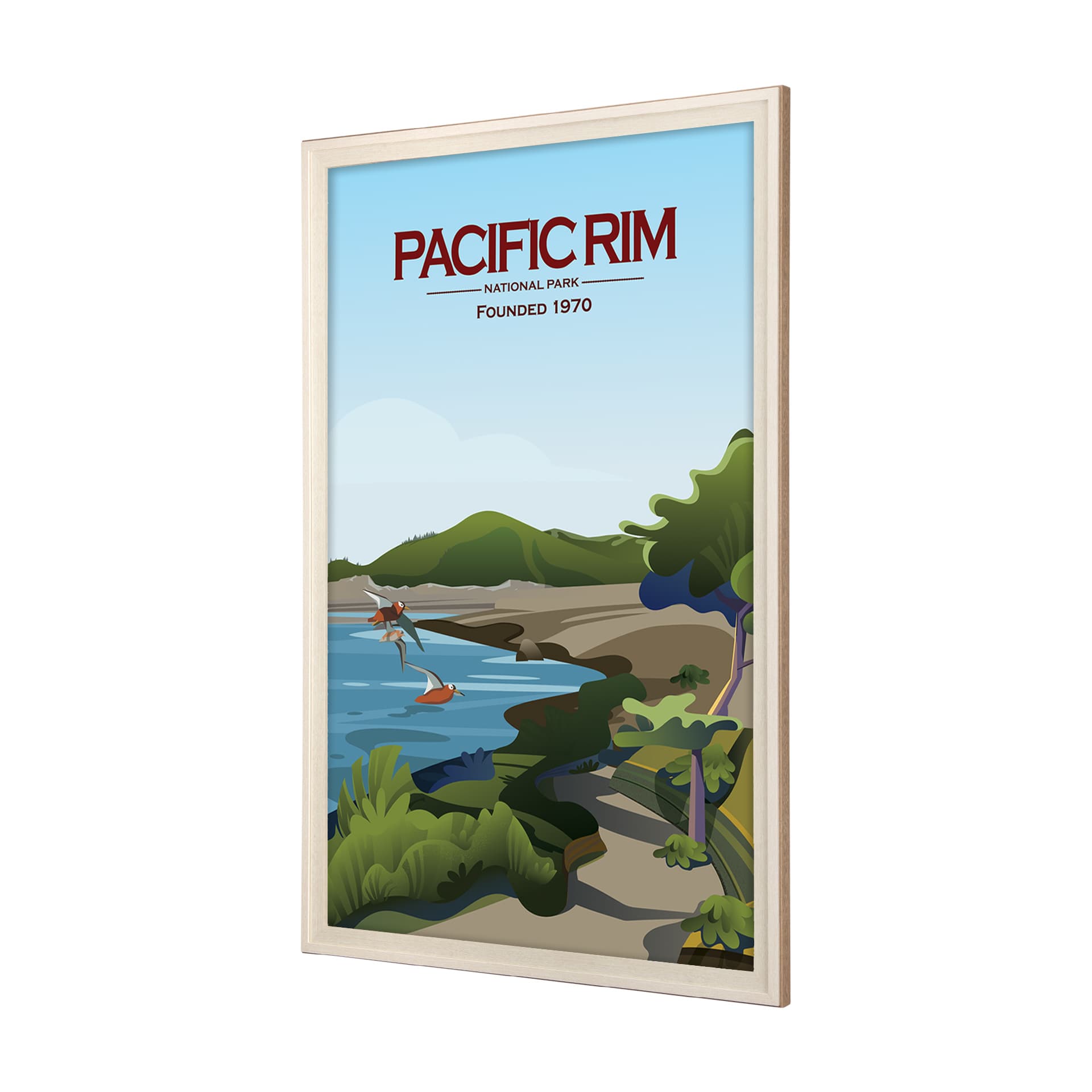 Pacific Rim GO (XL) by Mercana Studio a Hand Embellished Decograph Framed Art Print under Glass — product photograph
