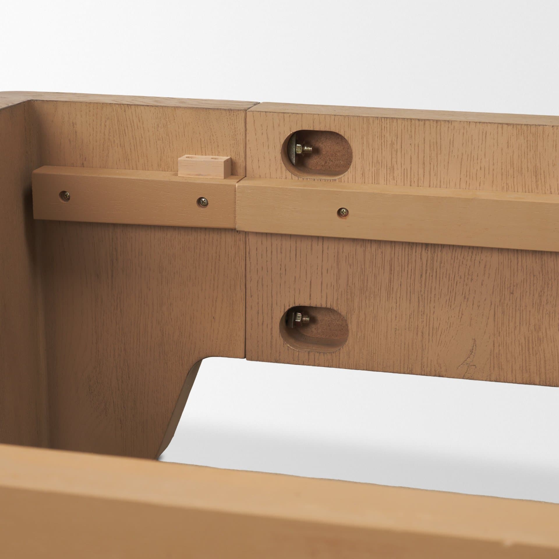 Holden King Upholstered Bedframe | Shelter Headboard | Burgundy Performance Fabric — product photograph