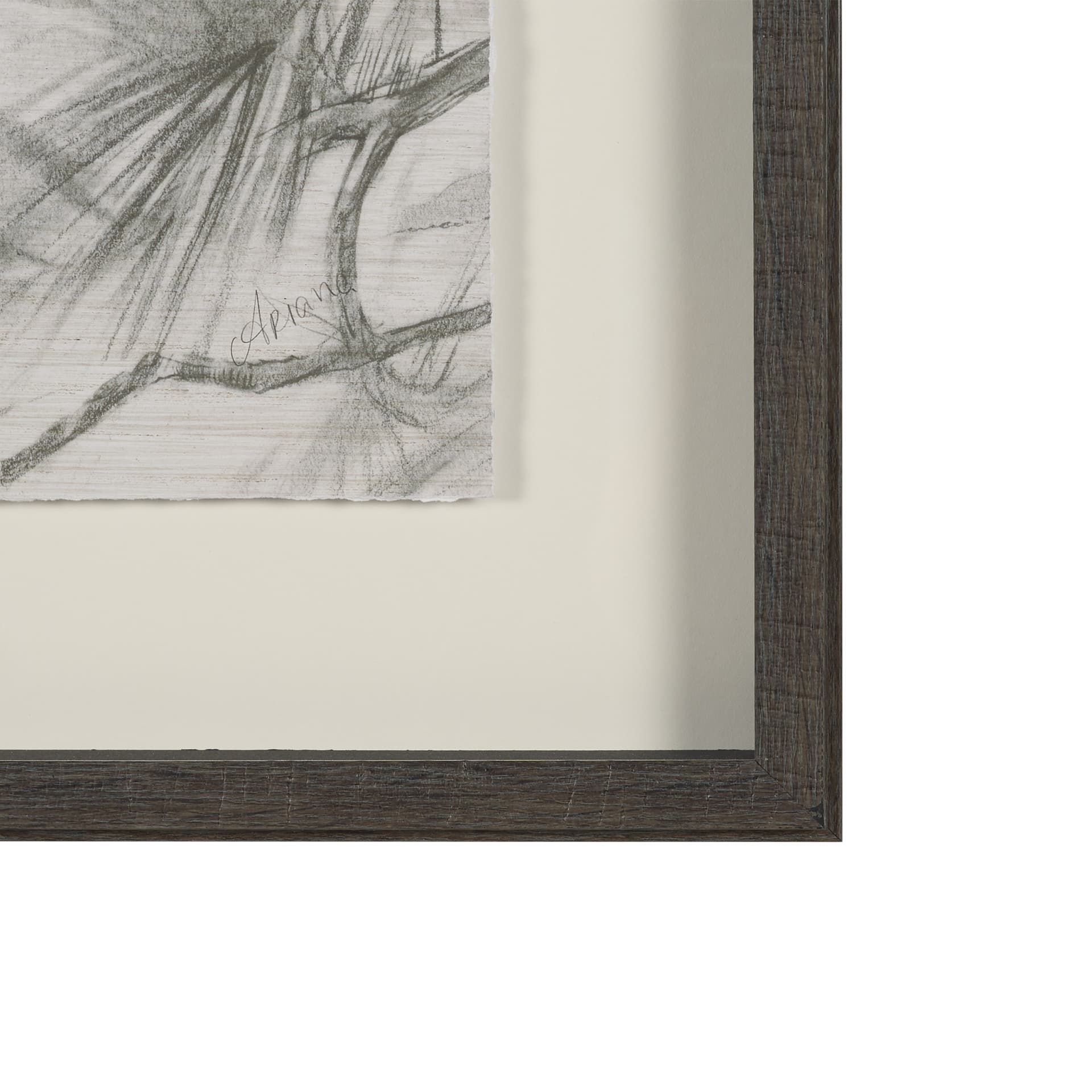 Ponderosa Whisper C by Mercana Studio Hand Embelished Framed Artwork Matted under Glass — product photograph