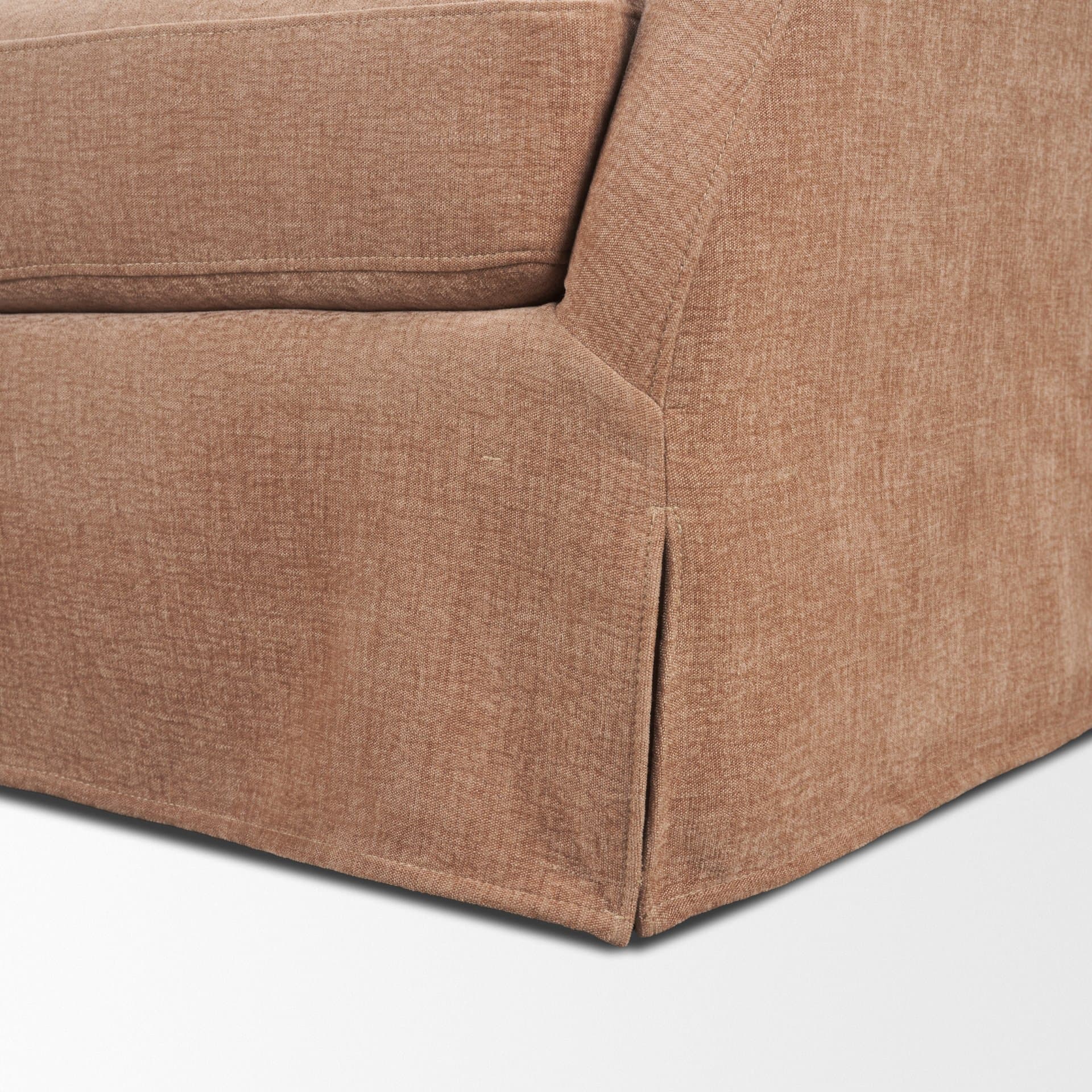 Ellington Slipcovered Slope Arm Swivel Accent Chair | Sienna Fabric-Fixed Chair — product photograph