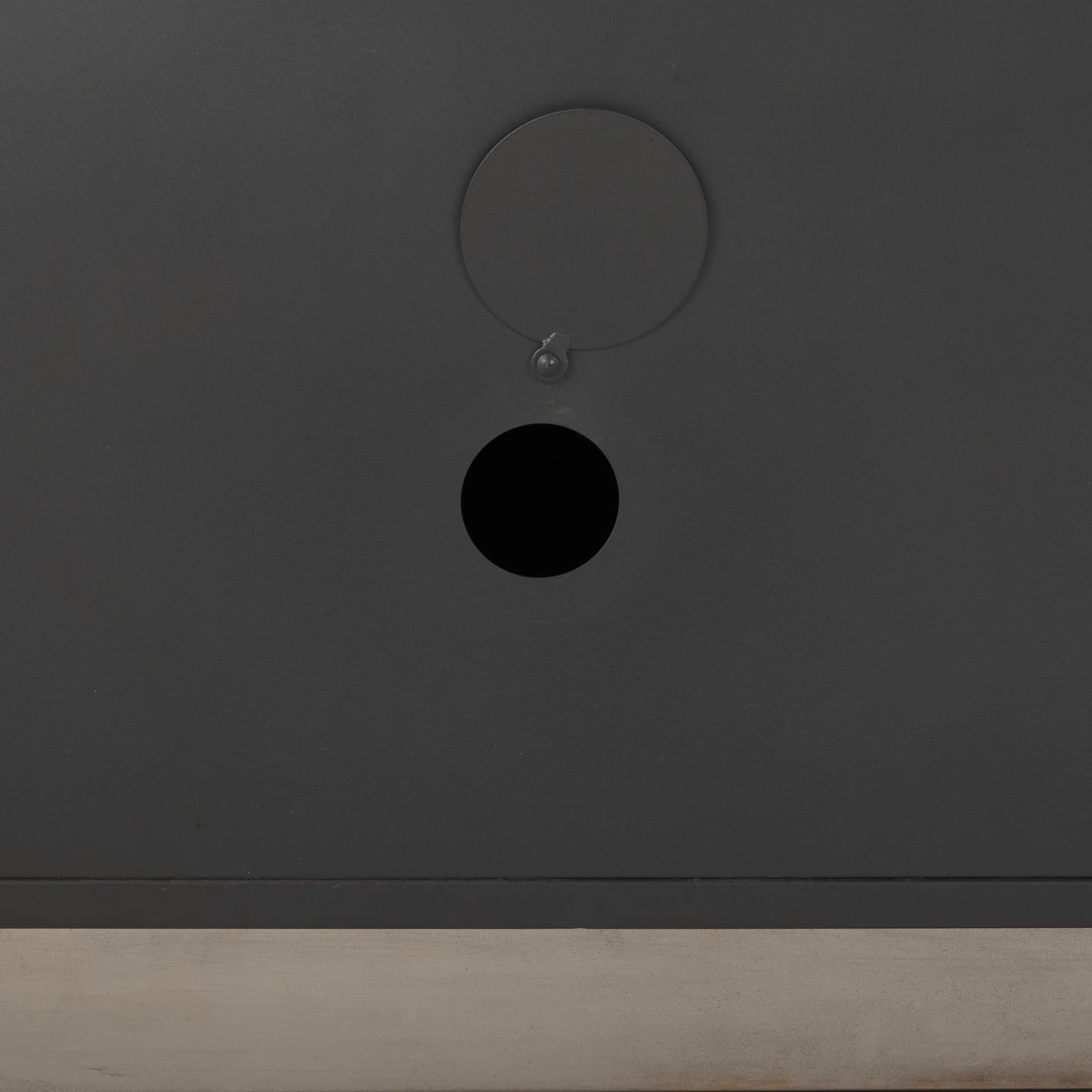 Roxdale 82.0L x 18.0W x 29.0H Acid Wash Metal Sideboard — product photograph