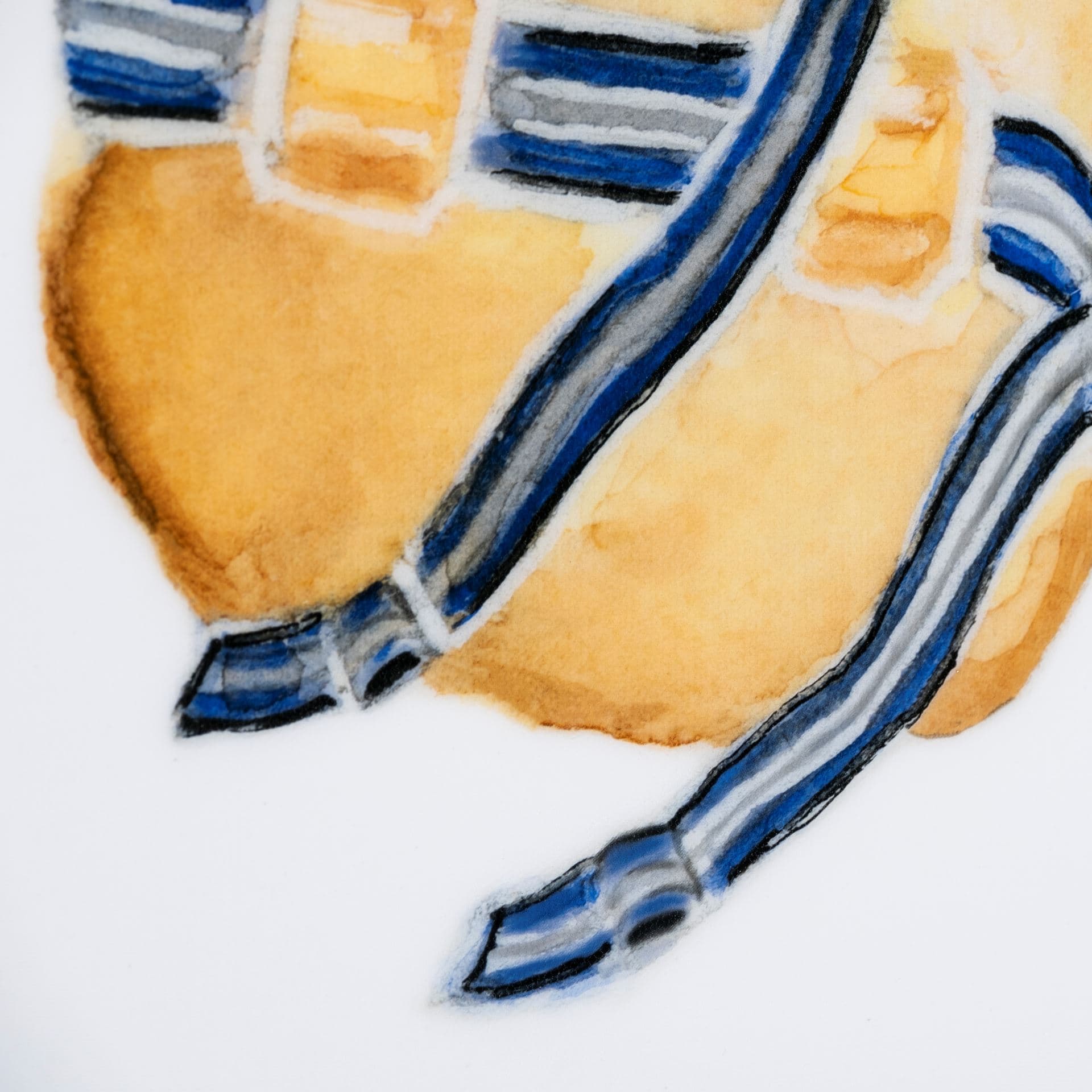 Lifejacket I by Mercana Studio a Hand Embellished Textured Canvas — product photograph