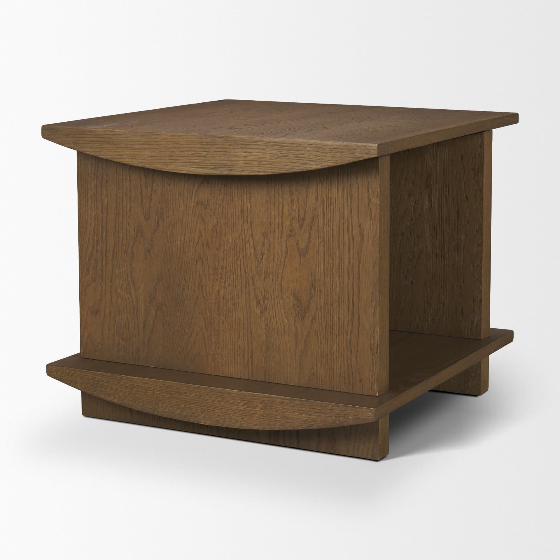 Boden Wood Side Table w/ Open Shelves — product photograph