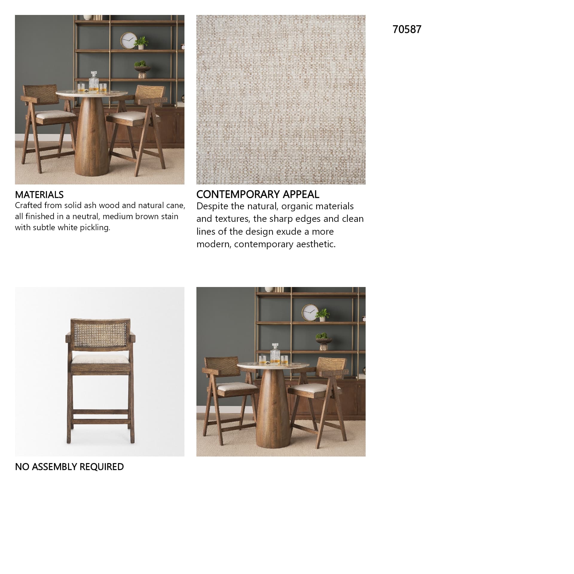 Indie Backless 38in Seat Counter Stool | Medium Brown — product photograph
