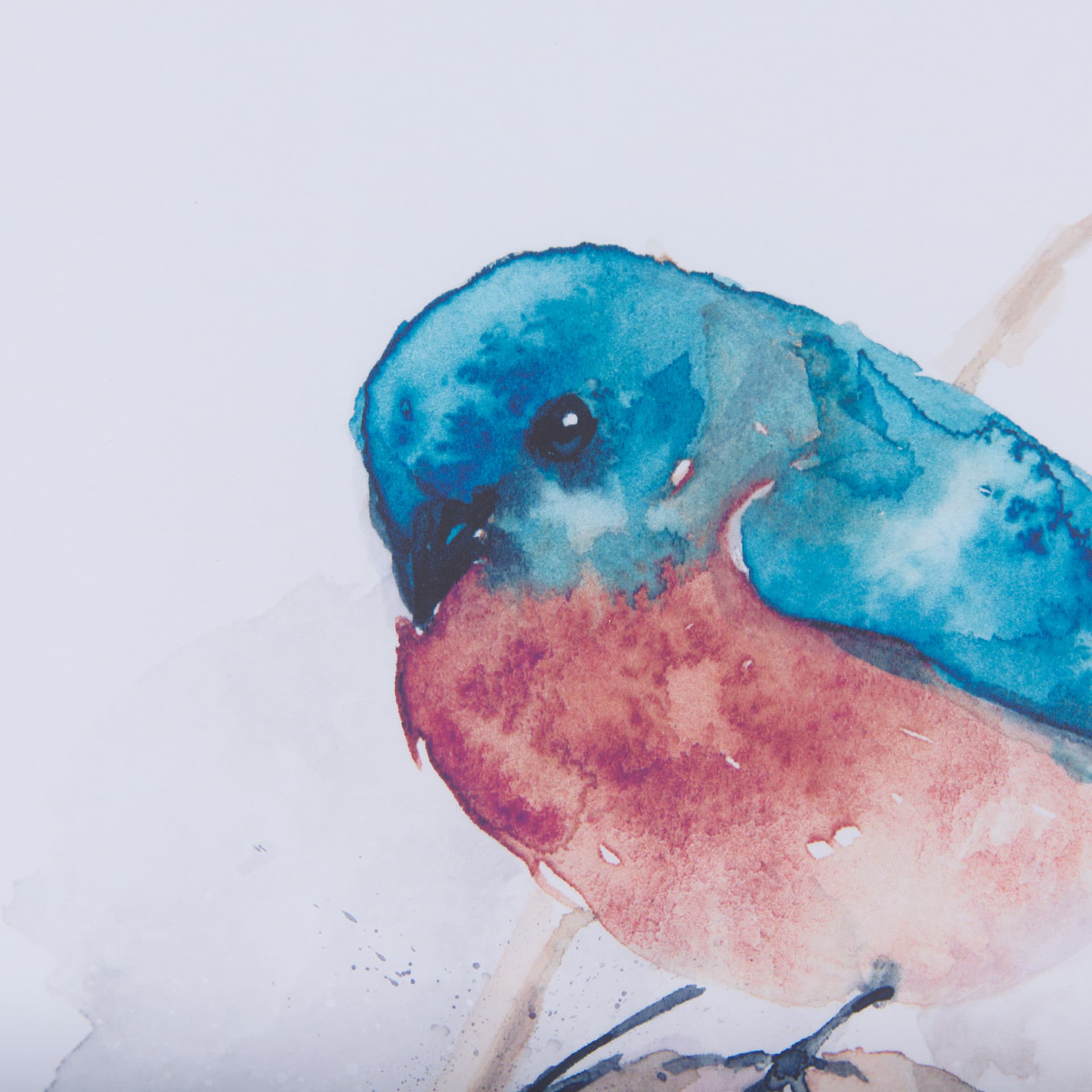 Eastern Blue III by Mercana Studio a Hand Embellished Textured Framed Art Print Matted under Glass — product photograph