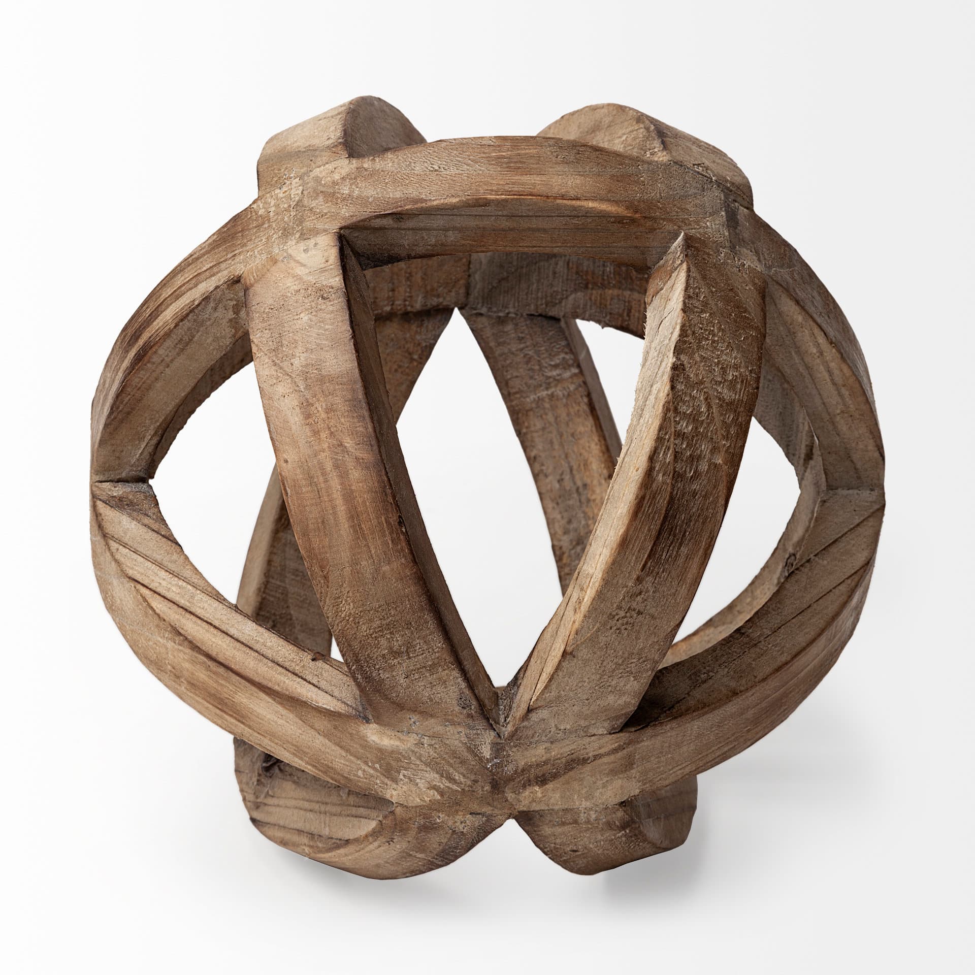 Tibik 8L x 8W Natural Wooden Orb — product photograph