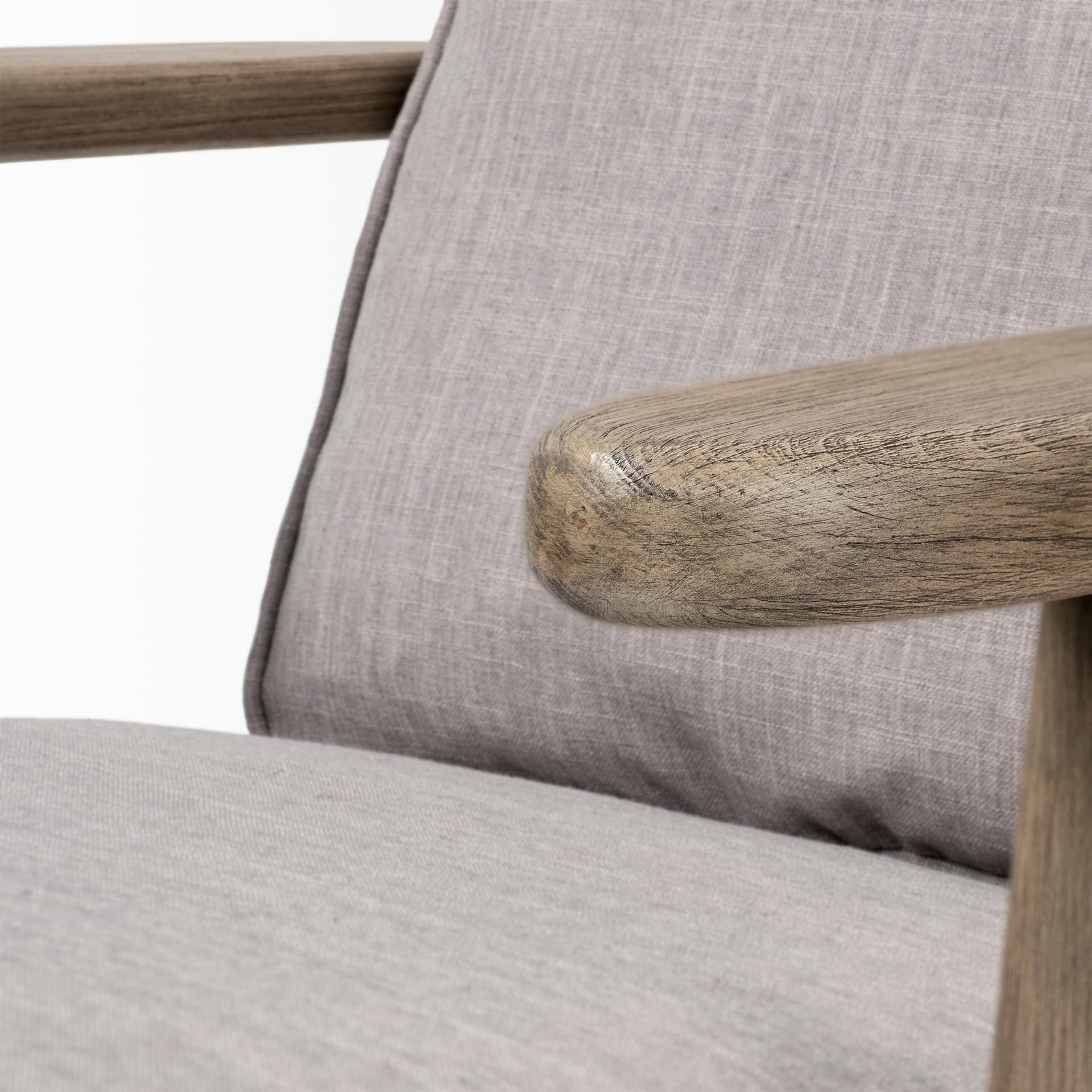 Olympus II Flint Gray Fabric Covered Wooden Frame Accent Chair — product photograph