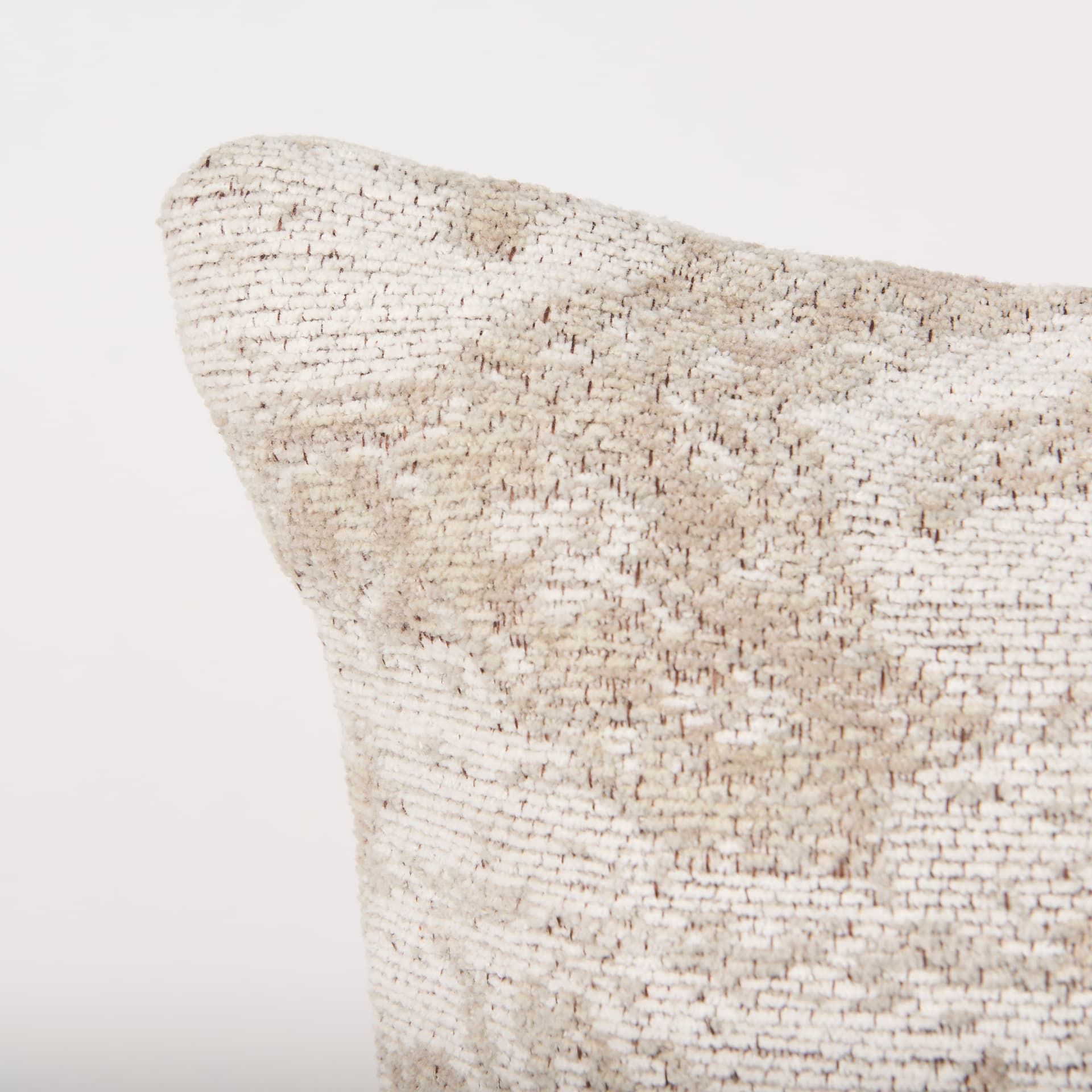 Khloe 20x20 Cream Square Pillow Cover w/Non-Allergen Filler — product photograph