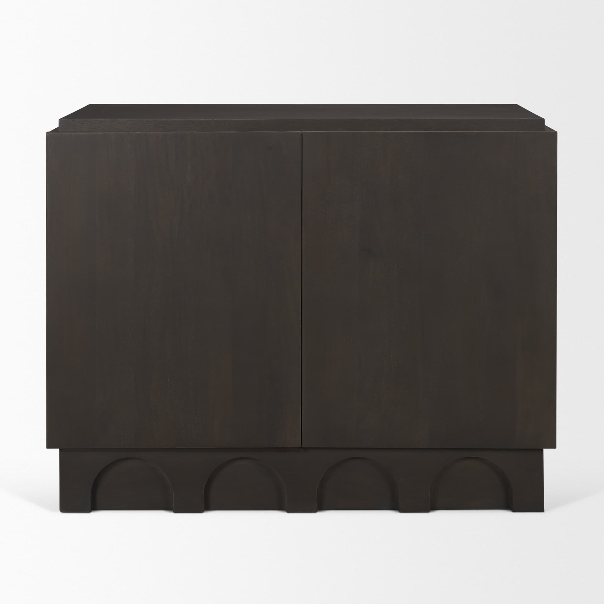 Wagner Dark Brown Wood w/ Arched Design Accent Cabinet — product photograph
