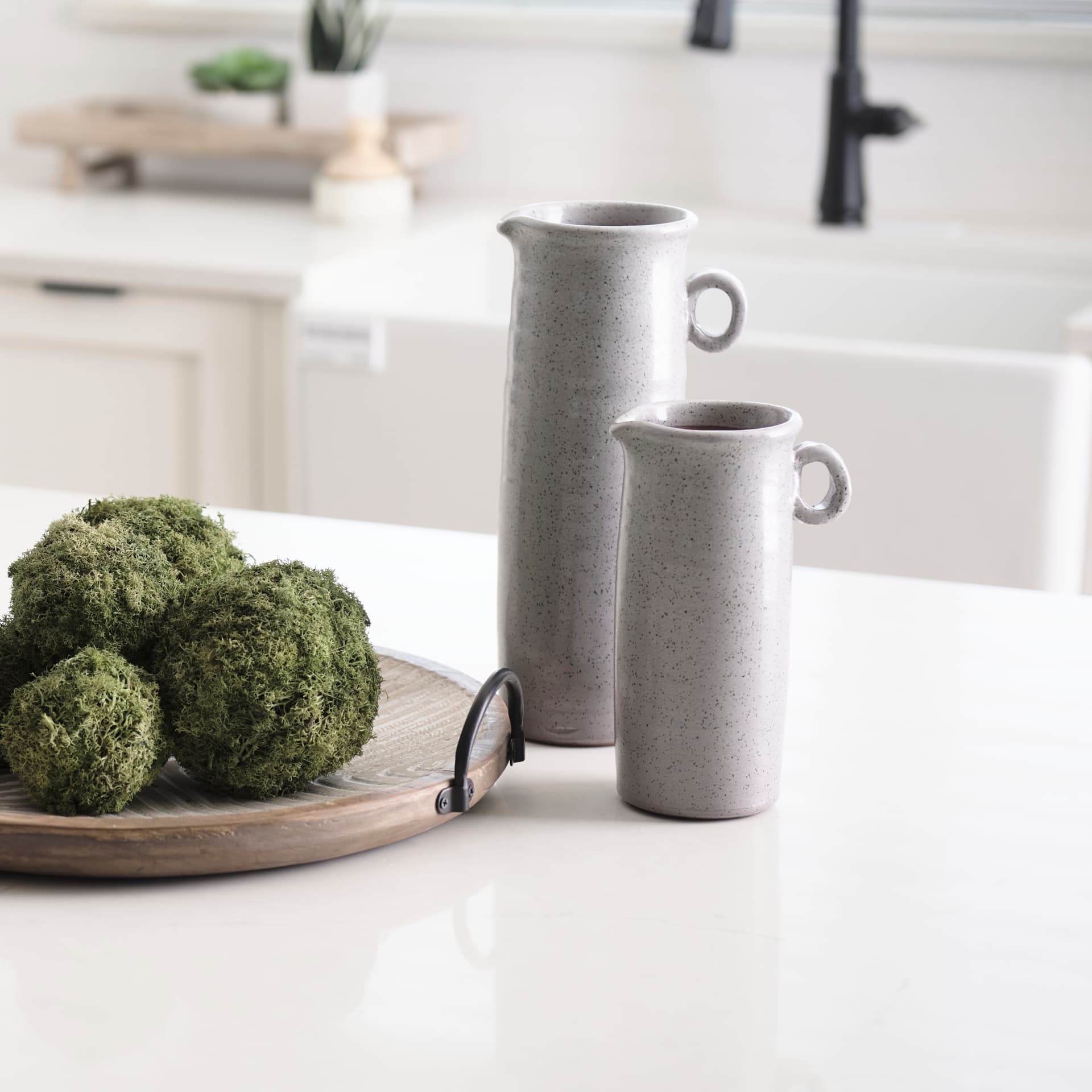 Frieda Small Freckled Gray Ceramic Jug — product photograph