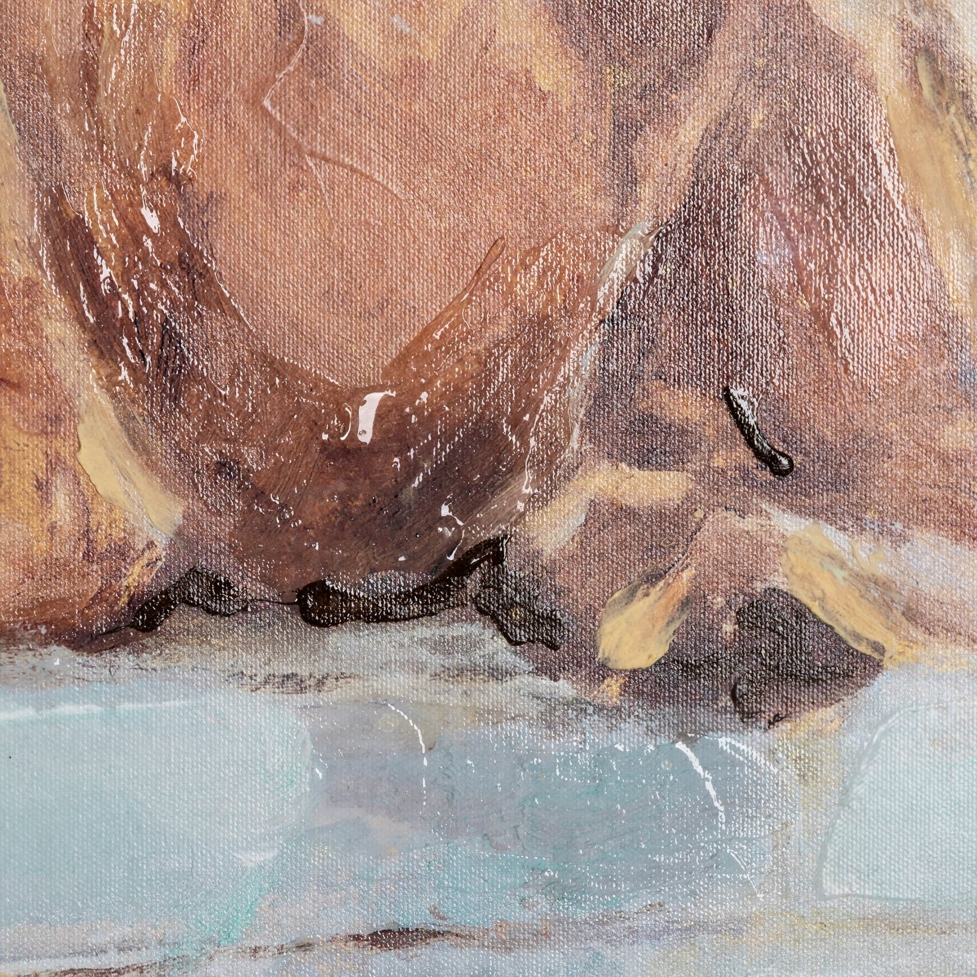 Moo-ving IV by Ethan Harper a Hand Embellished Textured Canvas — product photograph