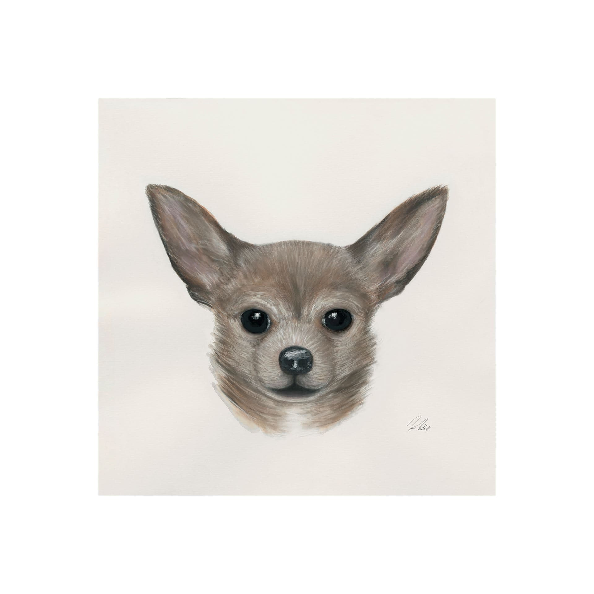 Charlote (Chihuahua) by Mercana Studio a Hand Embellished Textured Canvas — product photograph