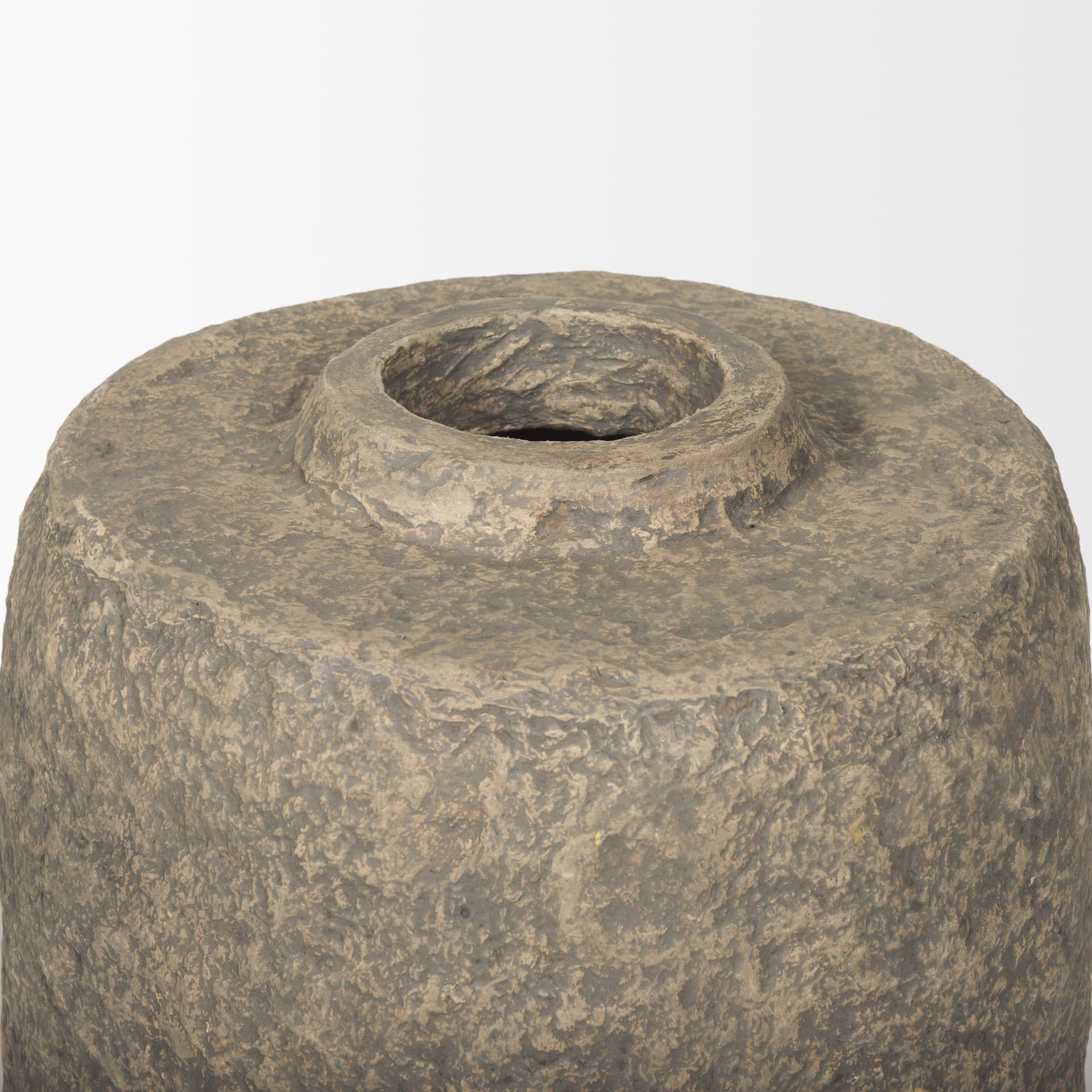 Rama Large Gray Paper Mache Floor Vase — product photograph