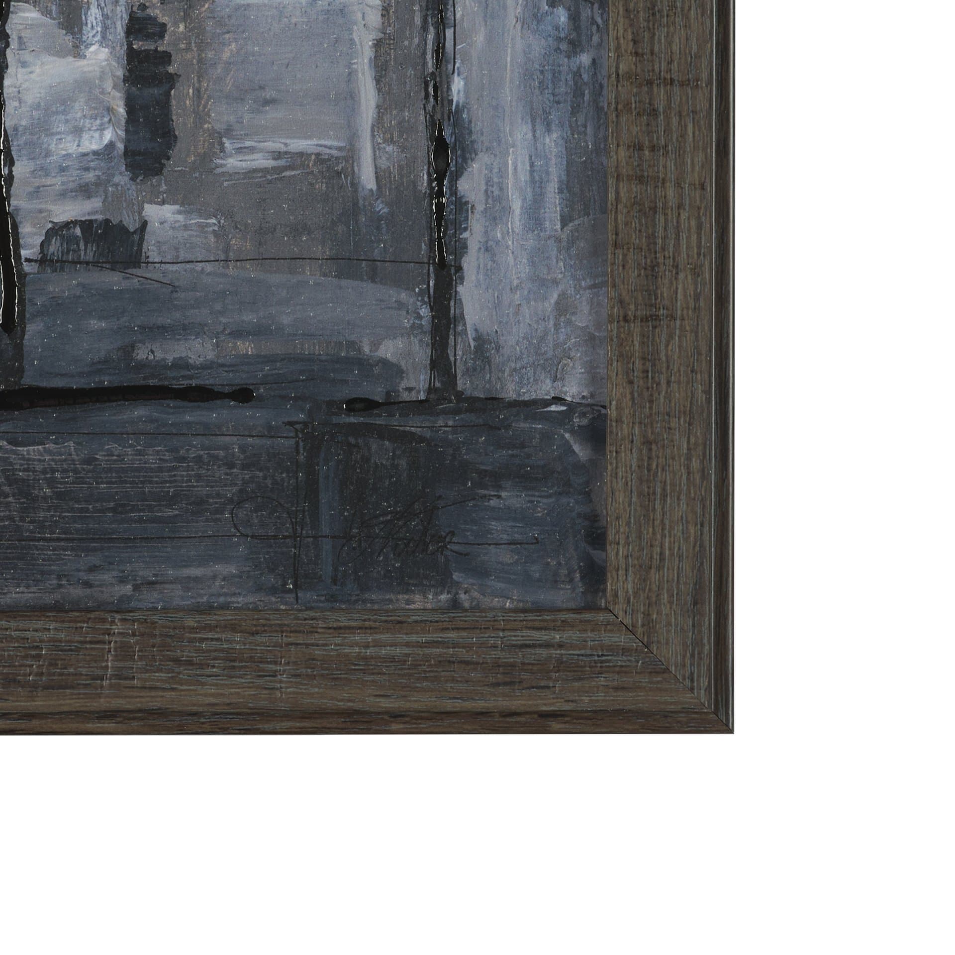 Community 2D by Mercana Studio Hand-Embellished Textured Framed Artwork Matted — product photograph