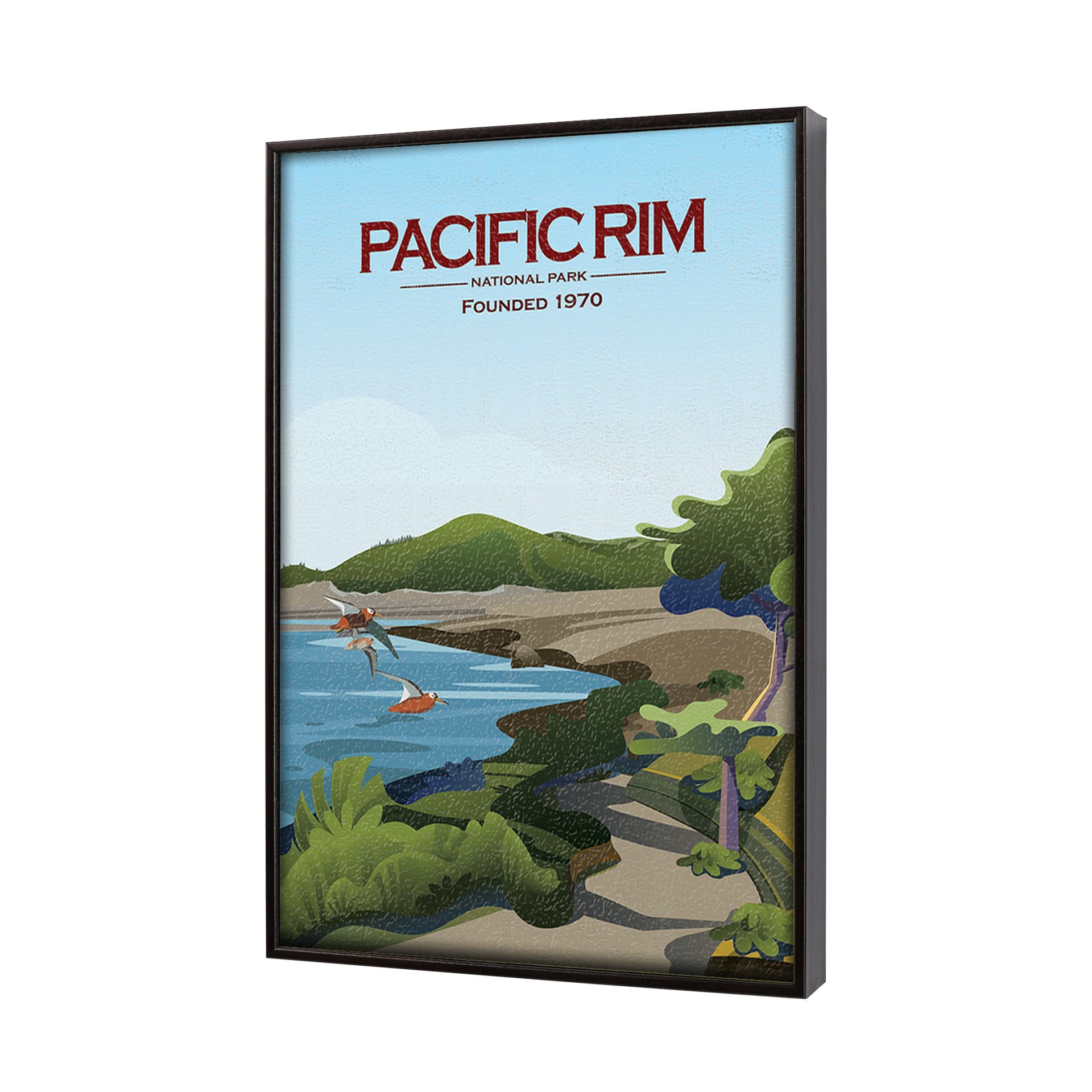 Pacific Rim GO (SM) by Mercana Studio a Hand Embellished Decograph Framed Art Print — product photograph