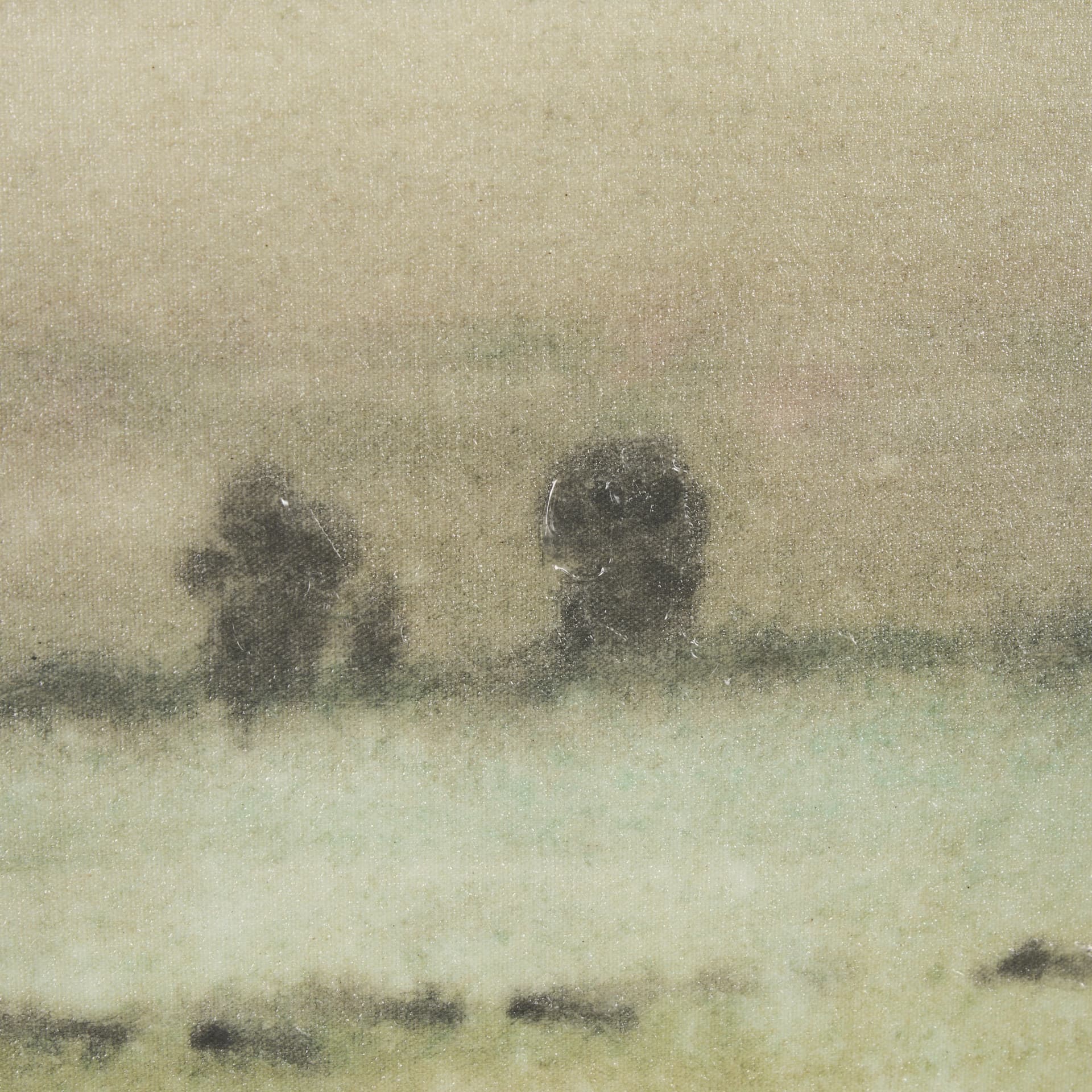 Rolling Fields II Hand Embellished Black Framed Watercolor Art Print on Paper Mounted with Backing — product photograph
