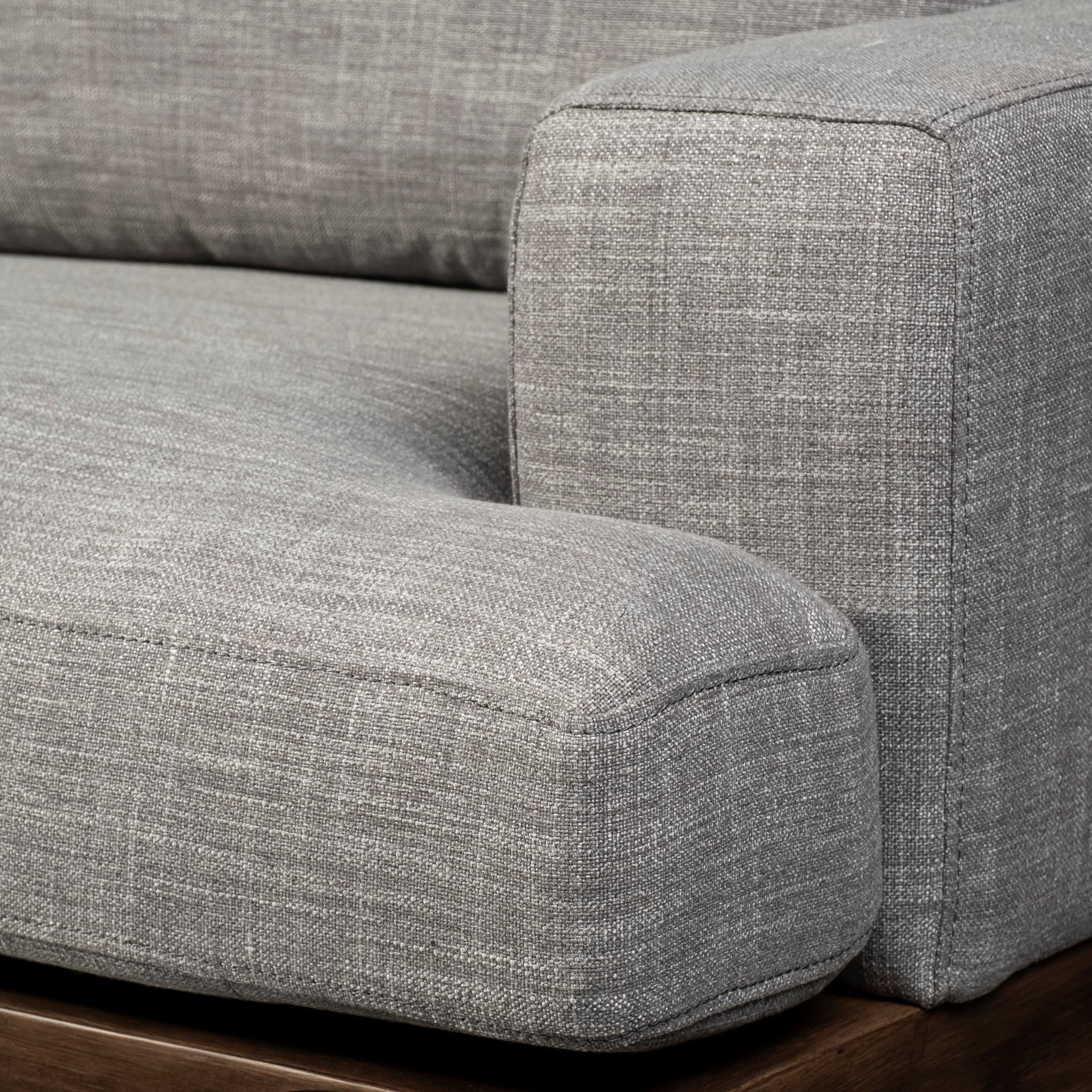 Colburne II 95" Gray Upholstered Three Seater Sofa — product photograph