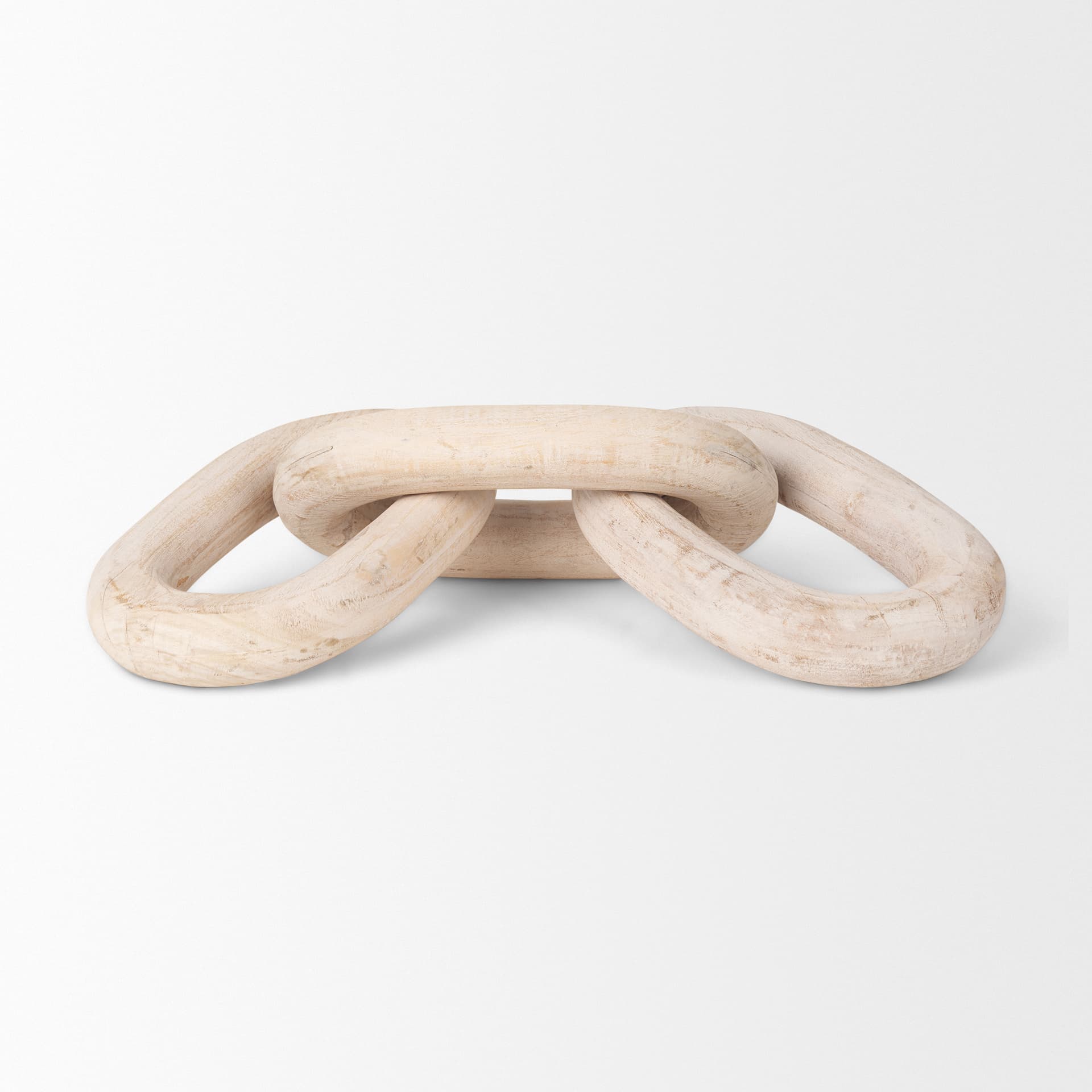 Tayla Large Blonde Wood Chain Link — product photograph