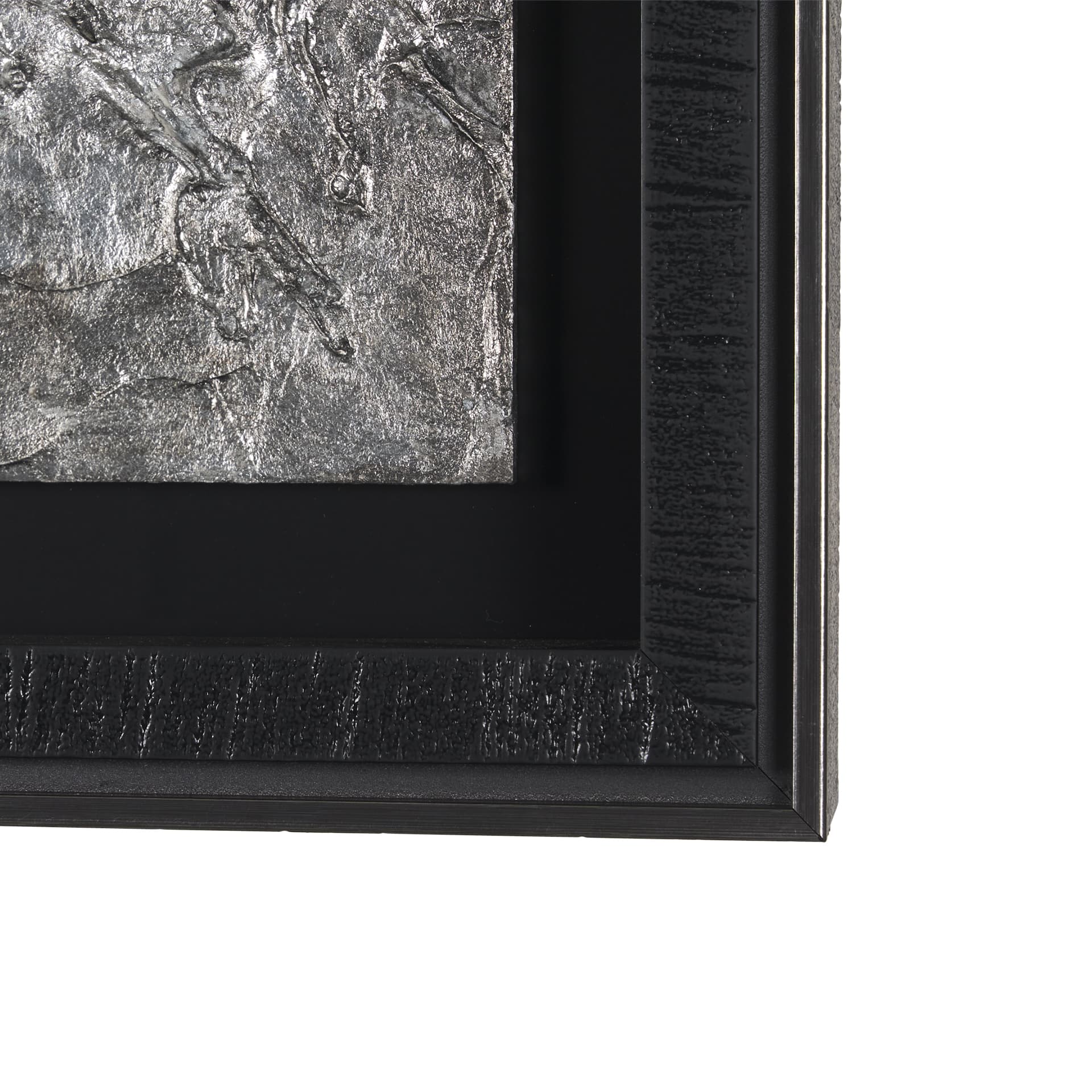 Pewter Leaves II by Morgan McLaren a Framed Art Print Matted under Glass — product photograph